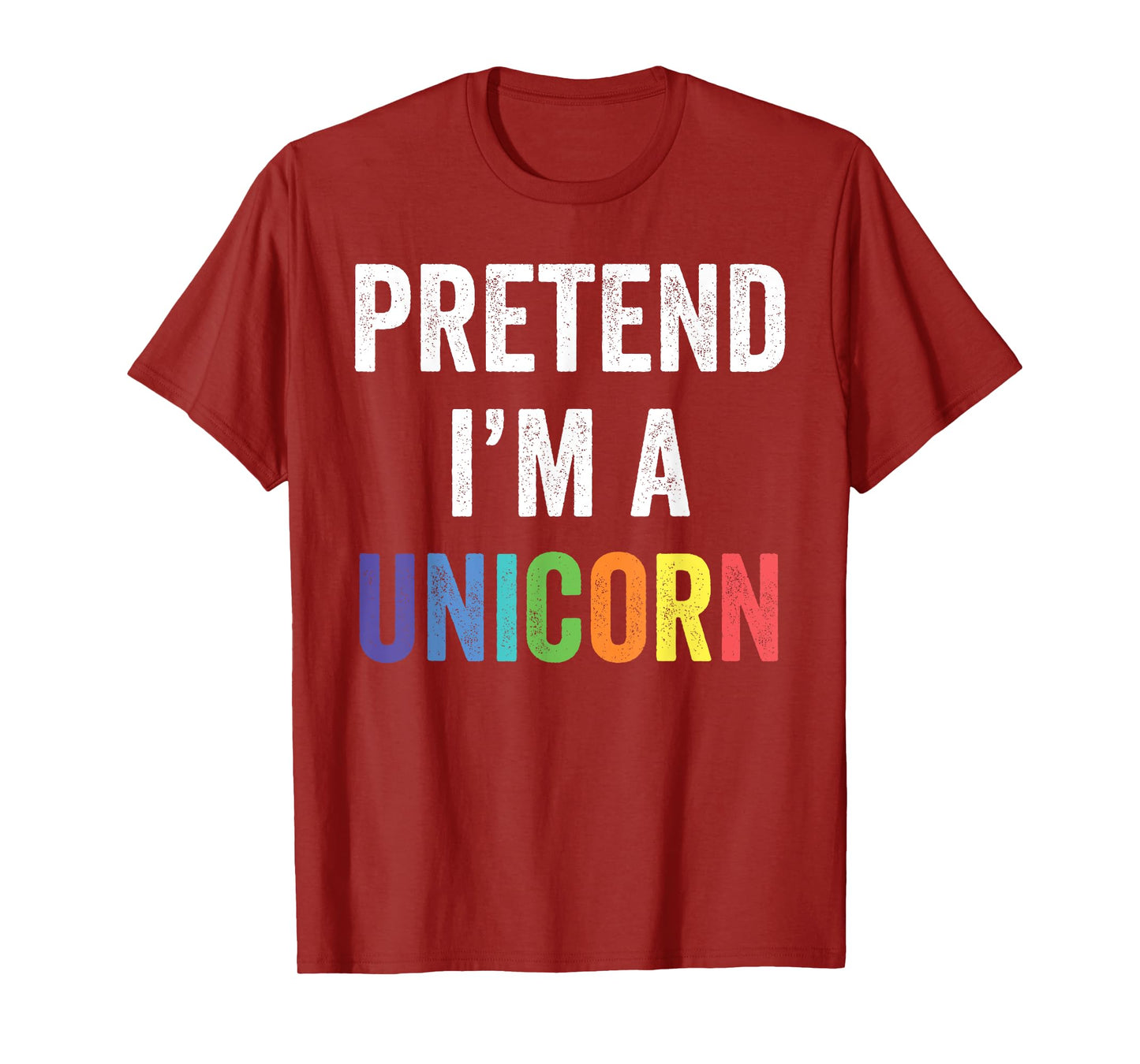 Pretend I'm A Unicorn Funny Lazy Halloween Costume Gift T-Shirt