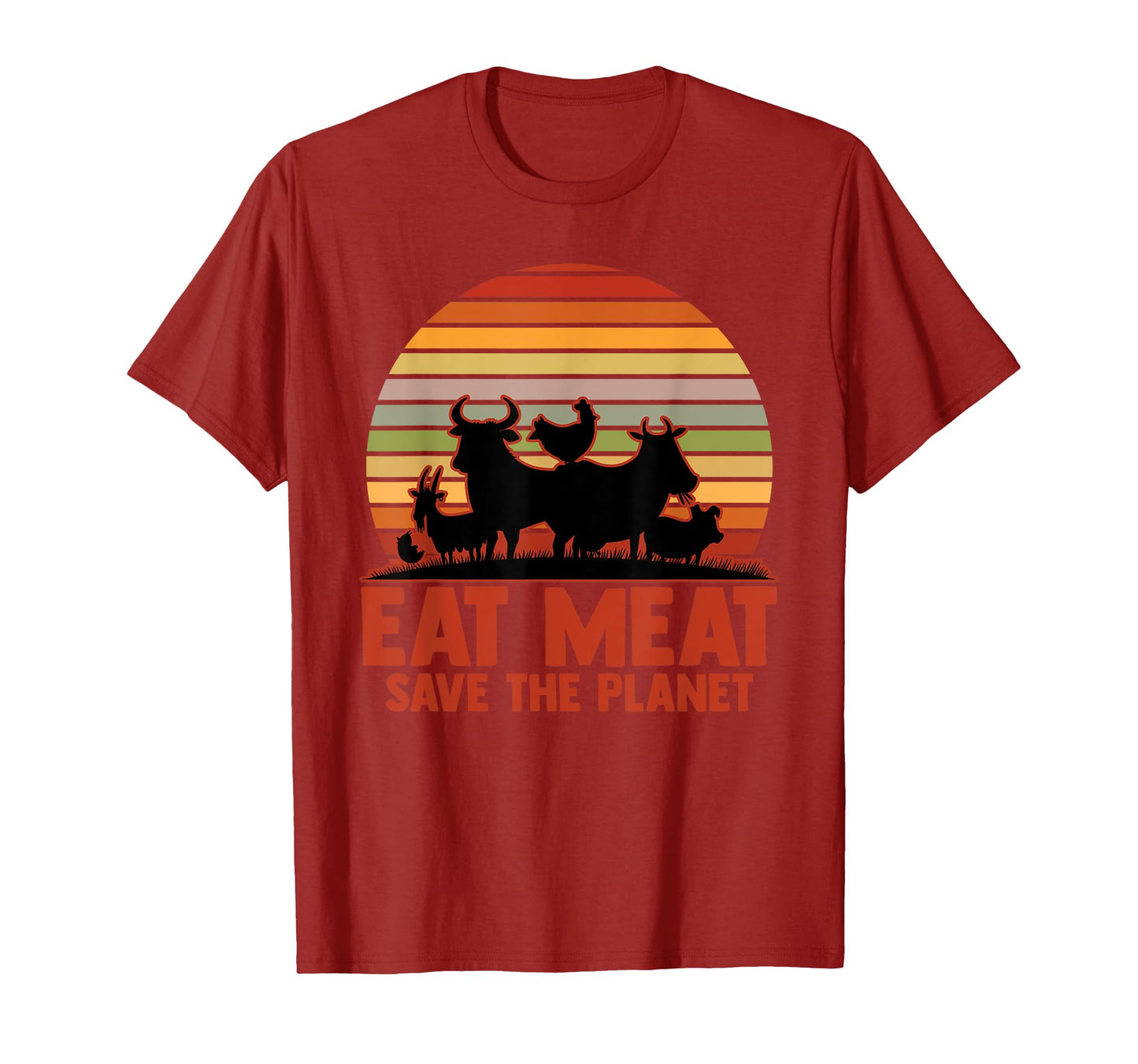 Eat Meat Save The Planet Meat Eater Grill Master Food T-Shirt