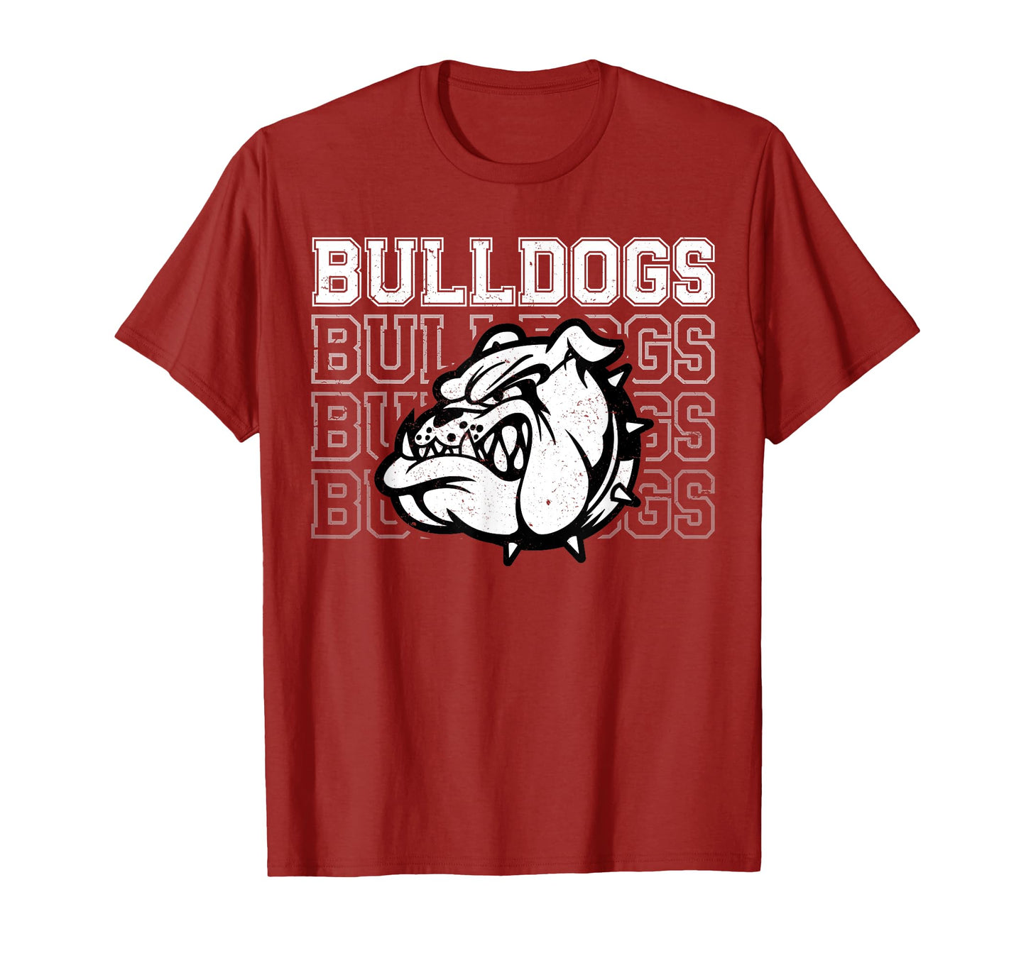 Bulldogs Mascot Team Spirit Vintage Sports Fan T-Shirt