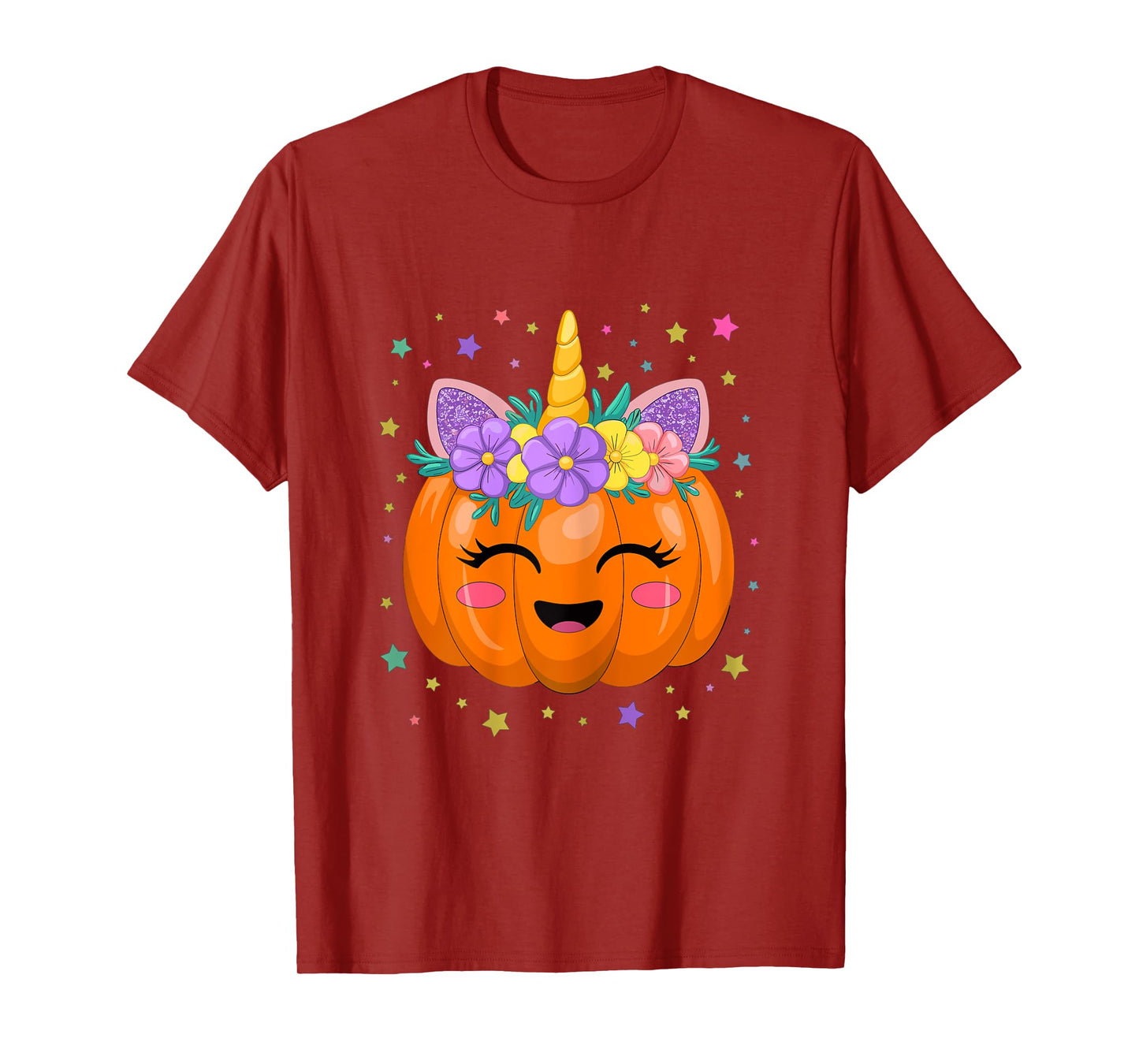 Unicorn Pumpkin Girl Halloween Costume T-Shirt
