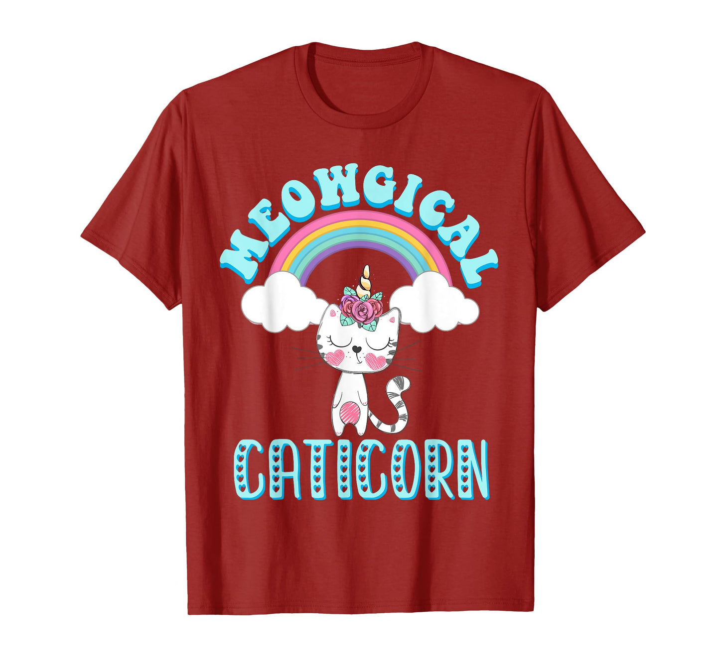 Meowgical Caticorn T Shirt Cat Unicorn Girls Women Kittycorn T-Shirt