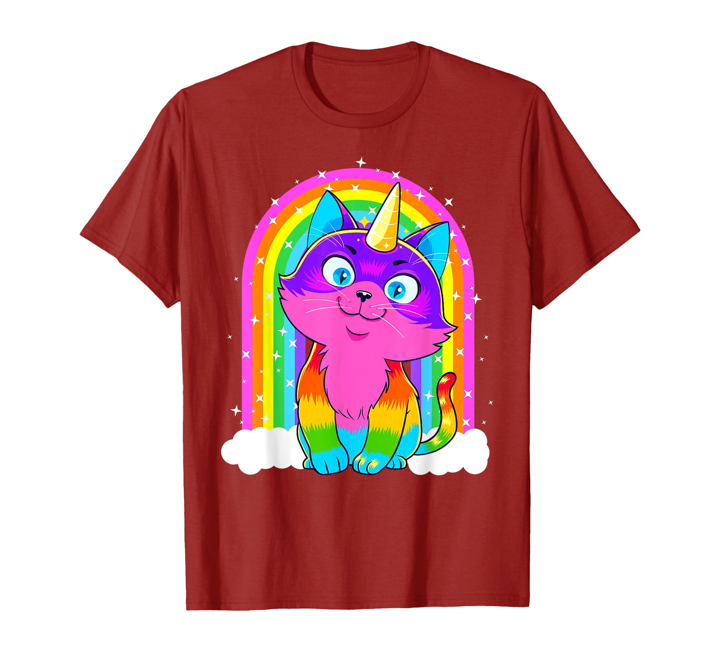 Caticorn Unicorn Cat Rainbow Kittycorn Kitty Gift Girl Women T-Shirt