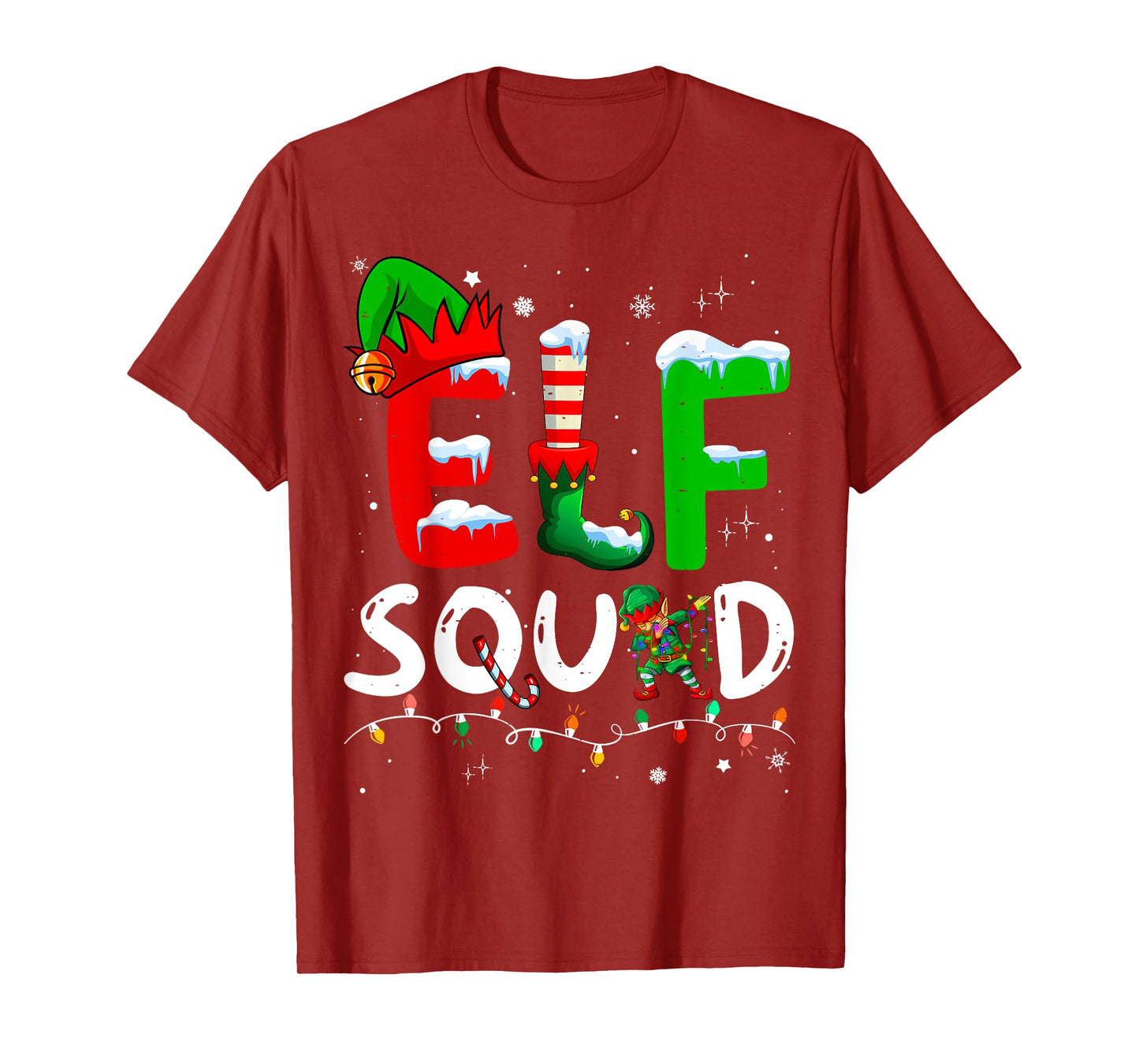 Elf Family Christmas Matching Pajamas Xmas Elf Squad T-Shirt