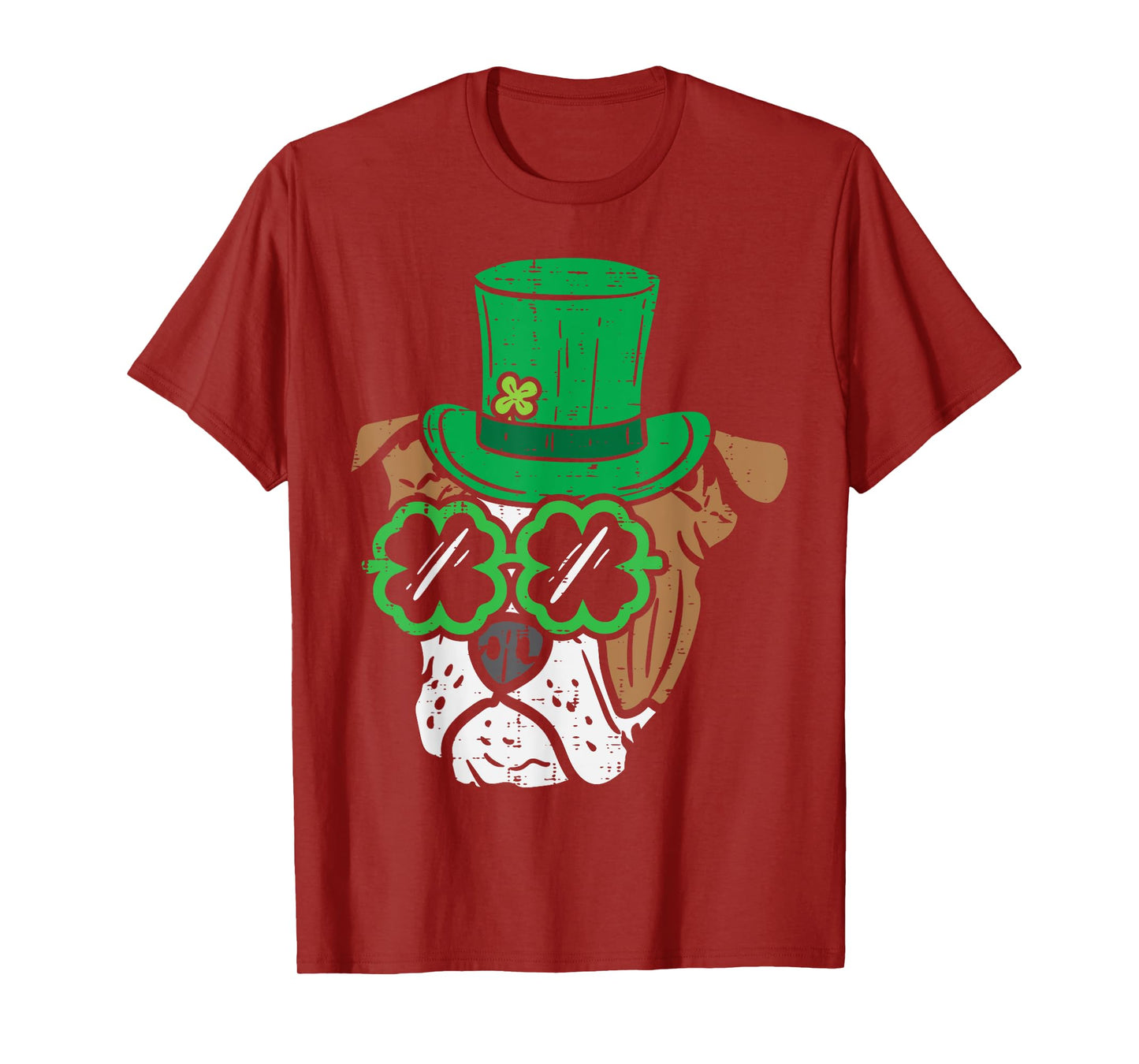 Leprechaun English Bulldog Shamrock St Patricks Day Dog Gift T-Shirt