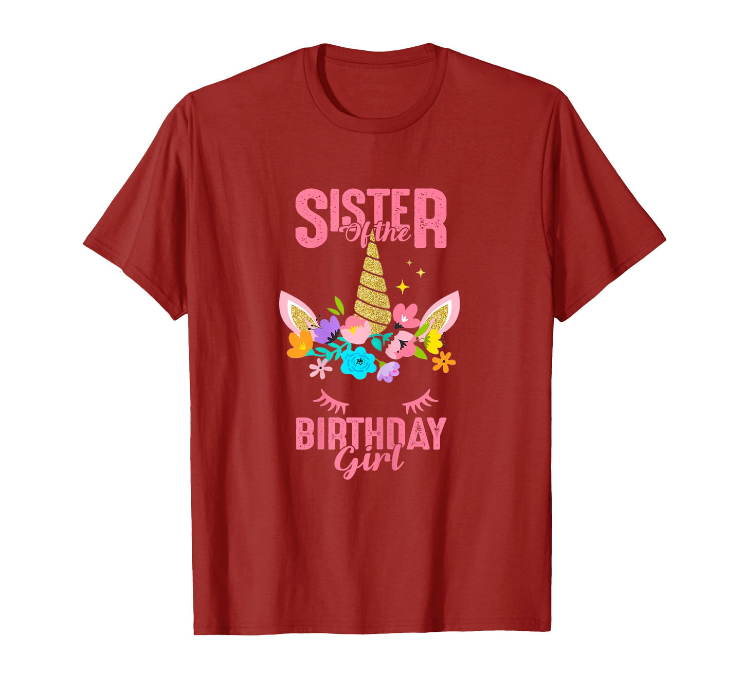 Sister of the Birthday Girl Party Unicorn Birthday Matching T-Shirt