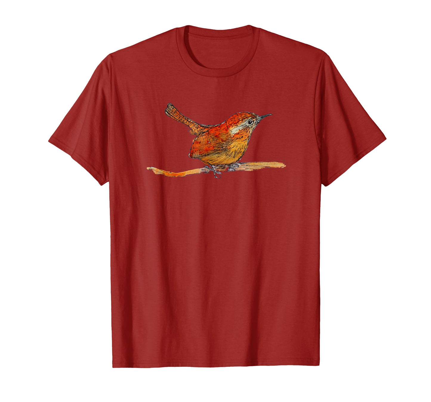 Wren, cute bird watercolour painting T-Shirt