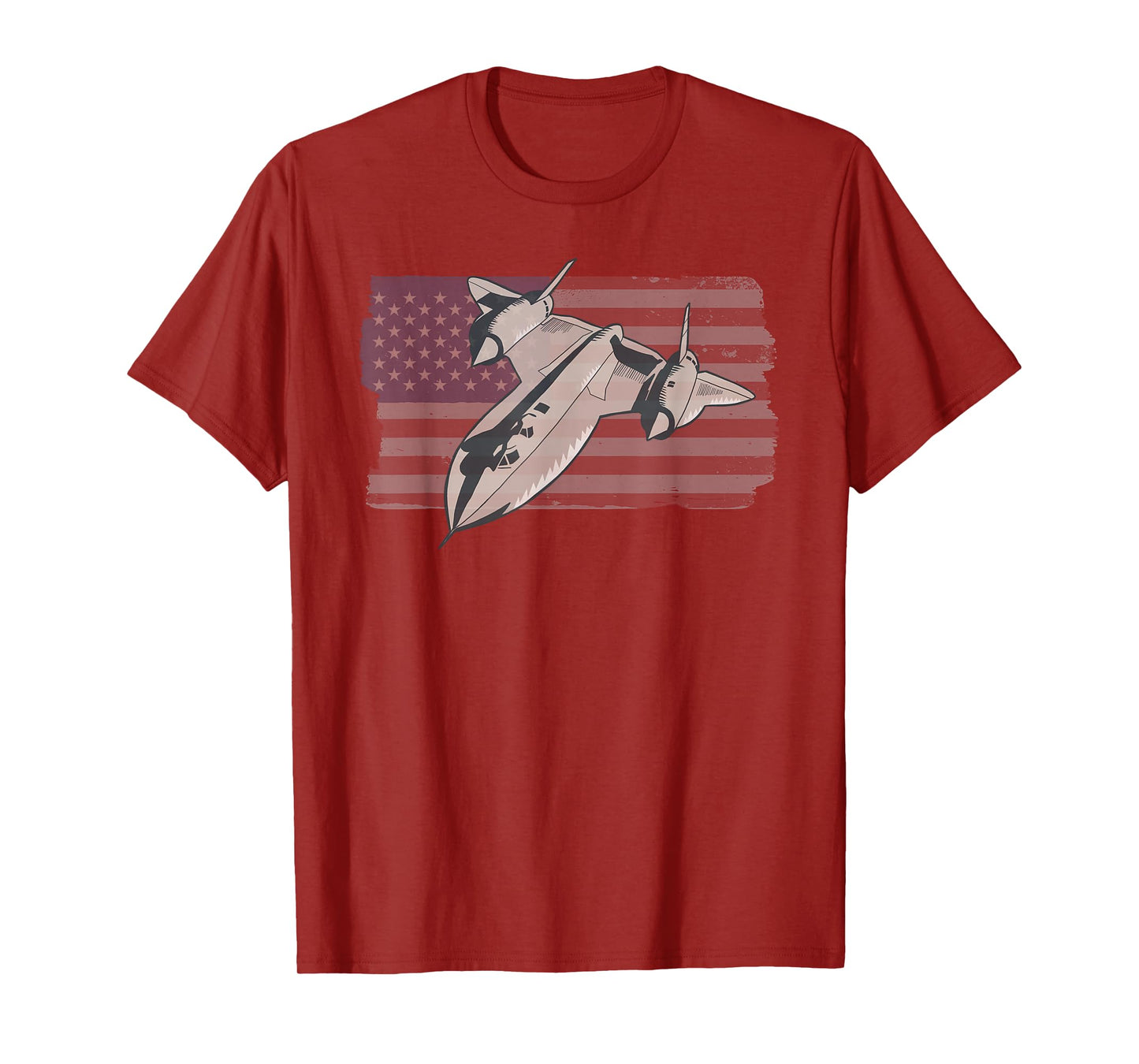Military Aircraft SR-71 Blackbird USAF Pilot US Flag T-Shirt