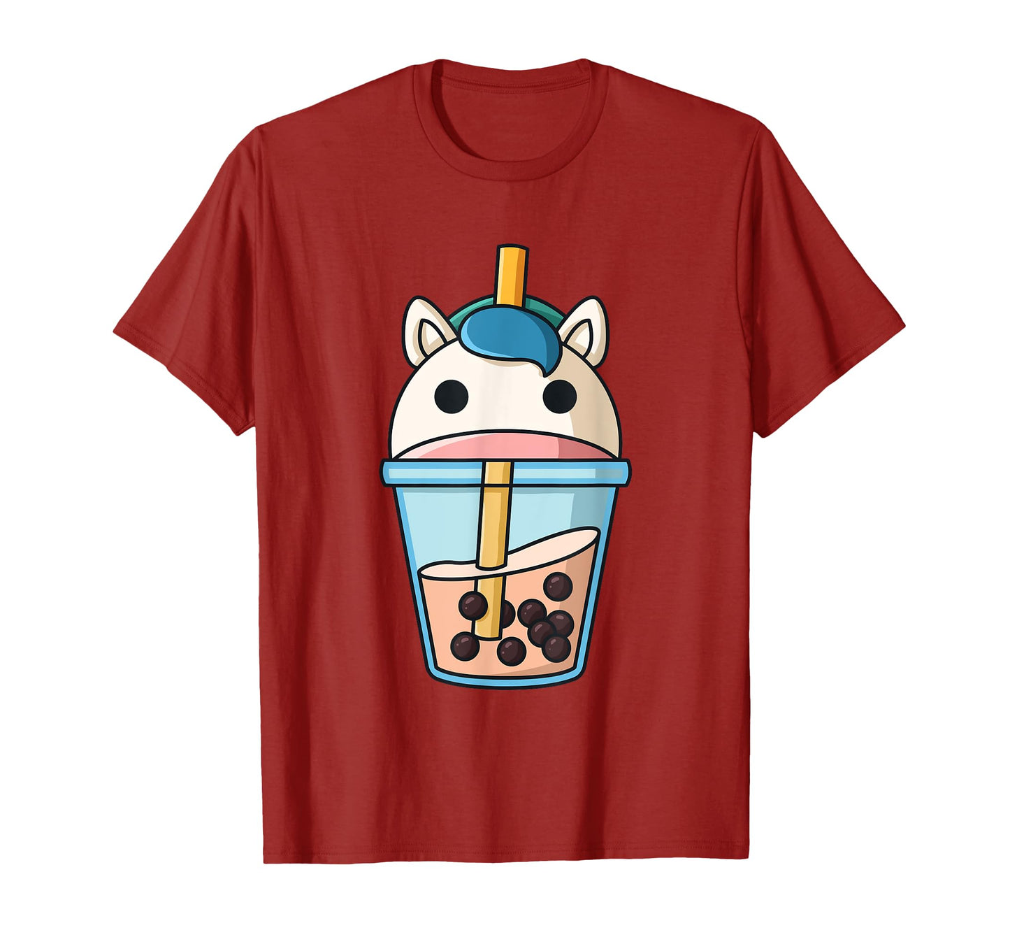 Bubble tea Unicorn boba pearls sweet Unicorn Girl T-Shirt