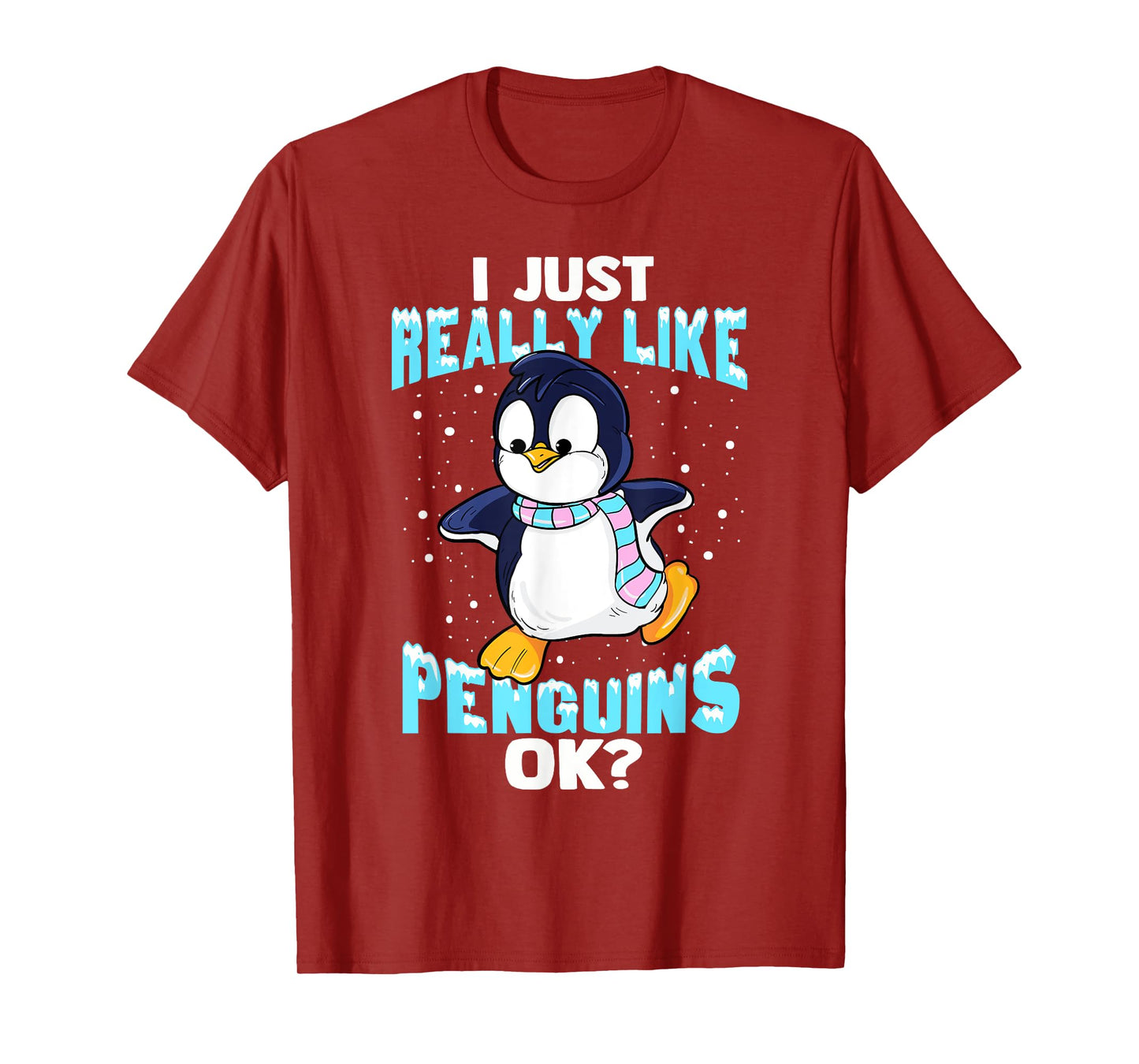 I Just Really Like Penguins Ok Girl Boy Kids Penguin T-Shirt