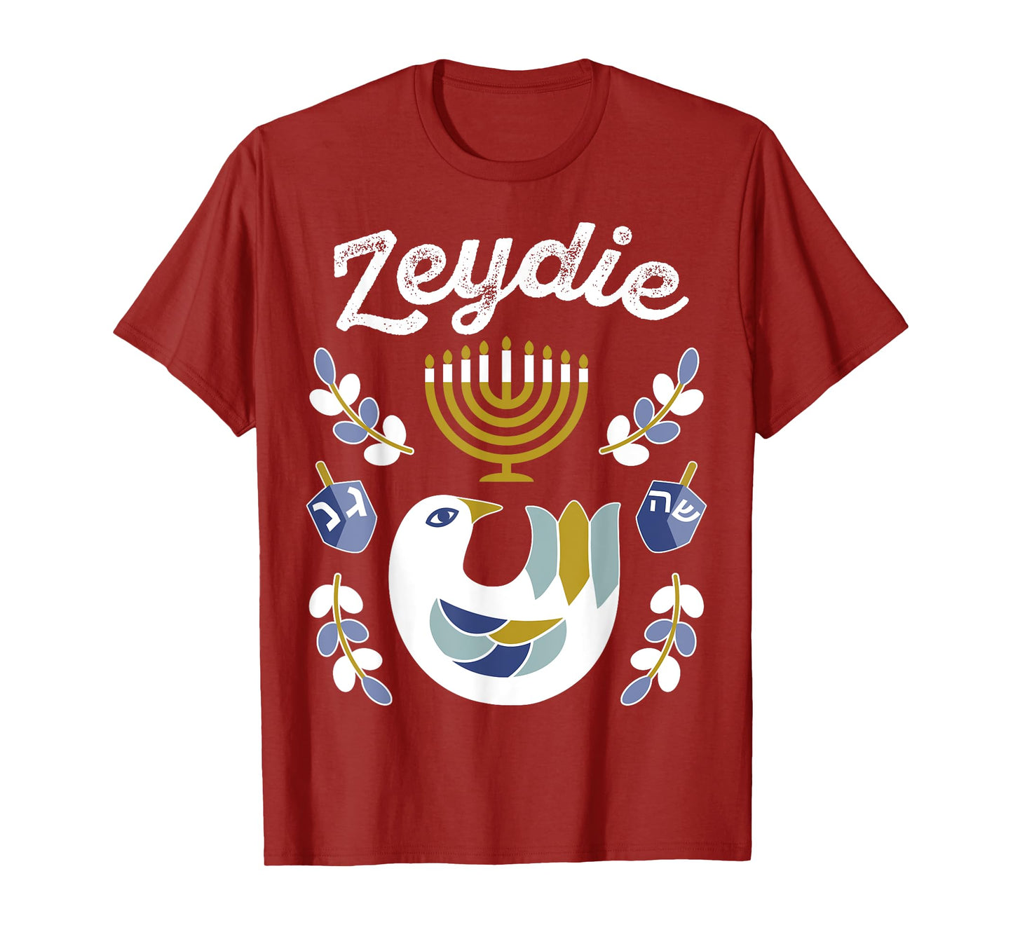 Matching Family Hanukkah Pajama Top Dreidel & Menorah Zeydie T-Shirt