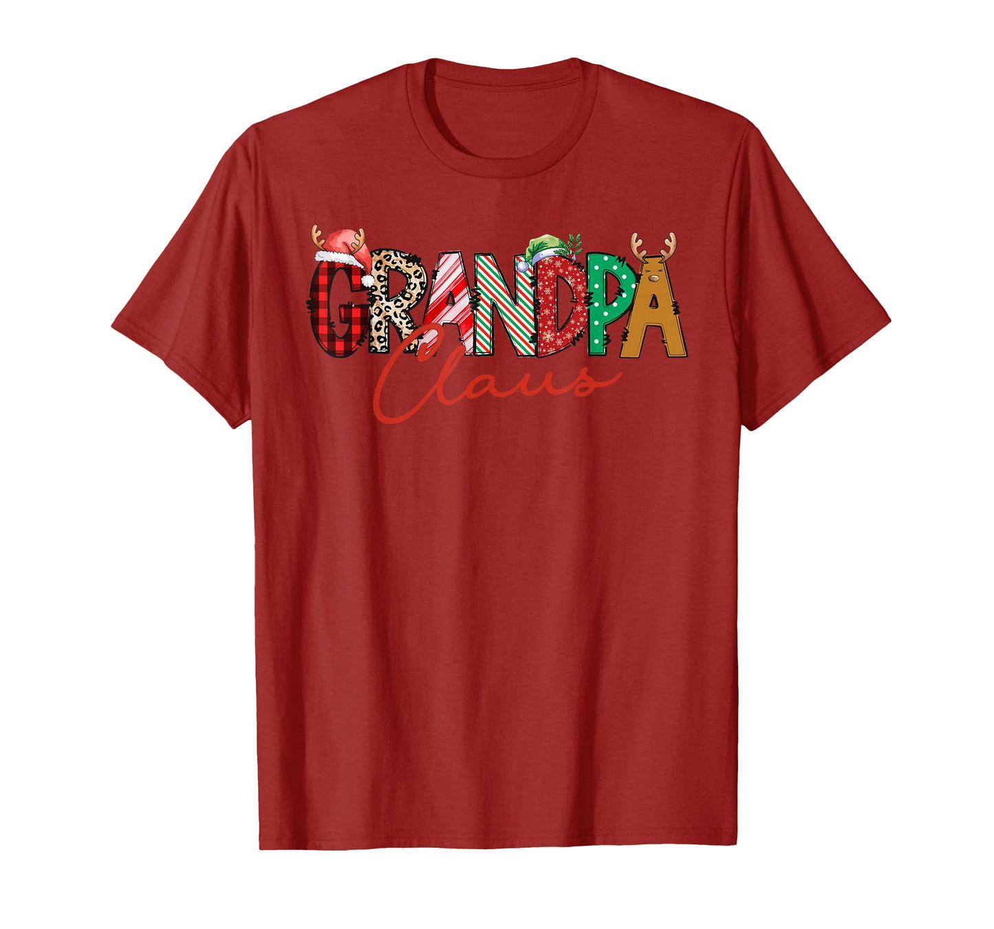 Christmas Grandpa Coquette Bow Grandpa Claus Christmas Tree T-Shirt