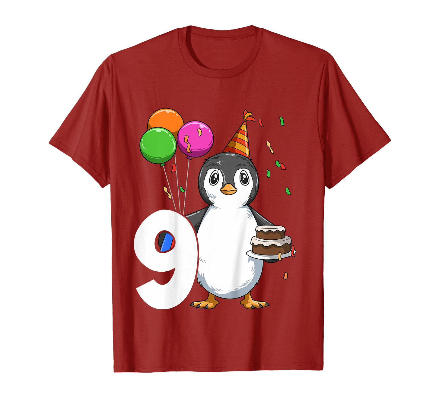 Penguin Birthday 9 Penguin 9th Birthday Outfit Penguin Party T-Shirt