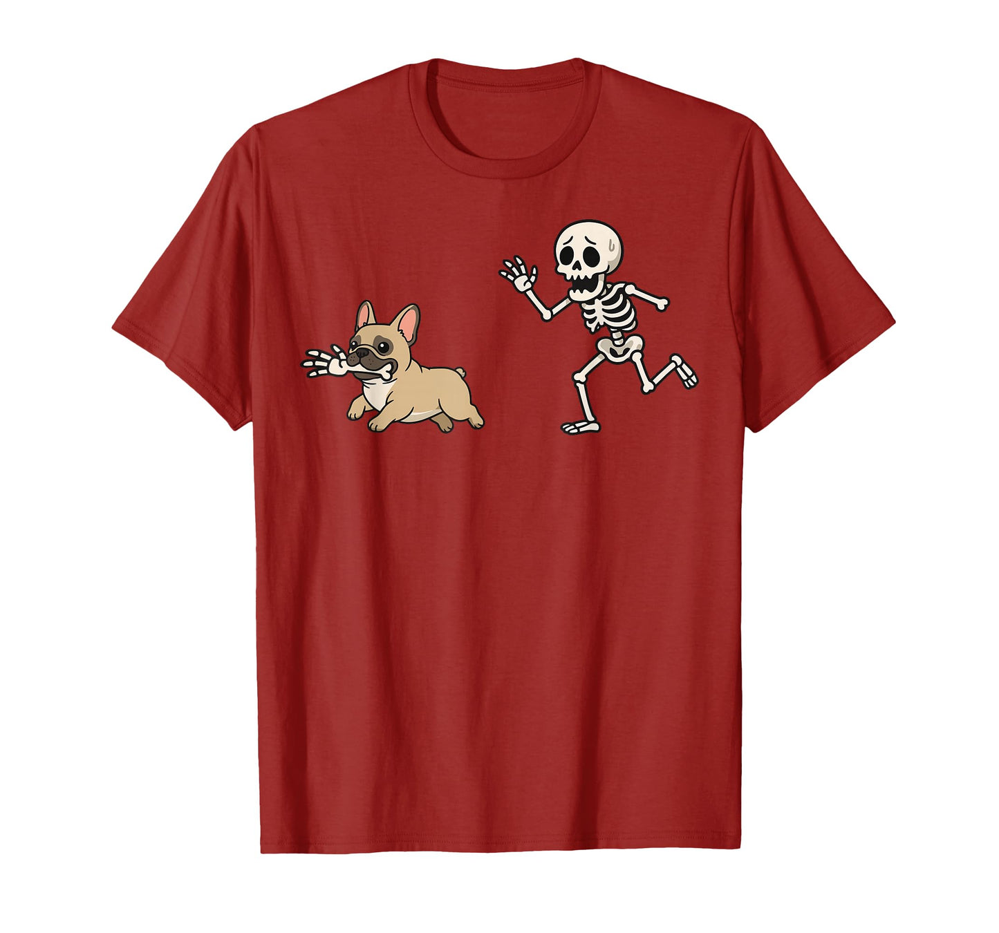French Bulldog Skeleton Hand Halloween T-Shirt