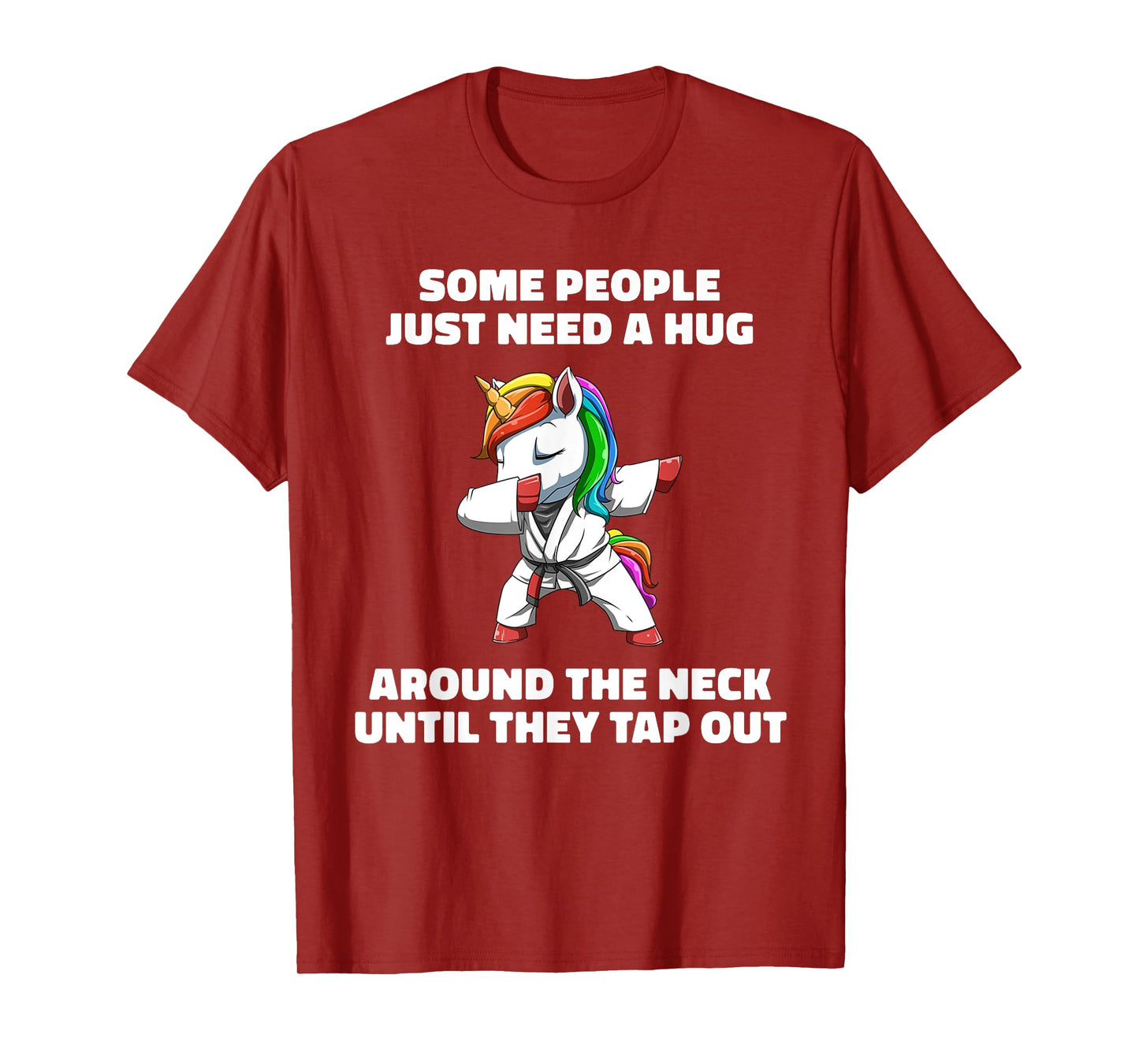 Funny Jiu Jitsu Choke Hug - Unicorn BJJ Grappling T-Shirt