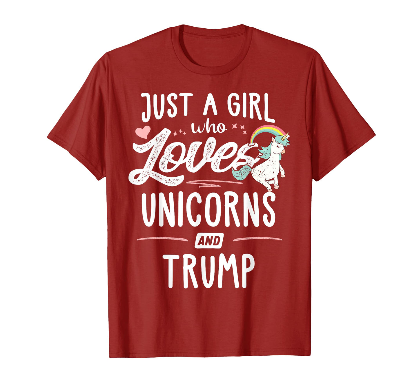 Just A Girl Who Loves Unicorns And Trump Gift Women T-Shirt