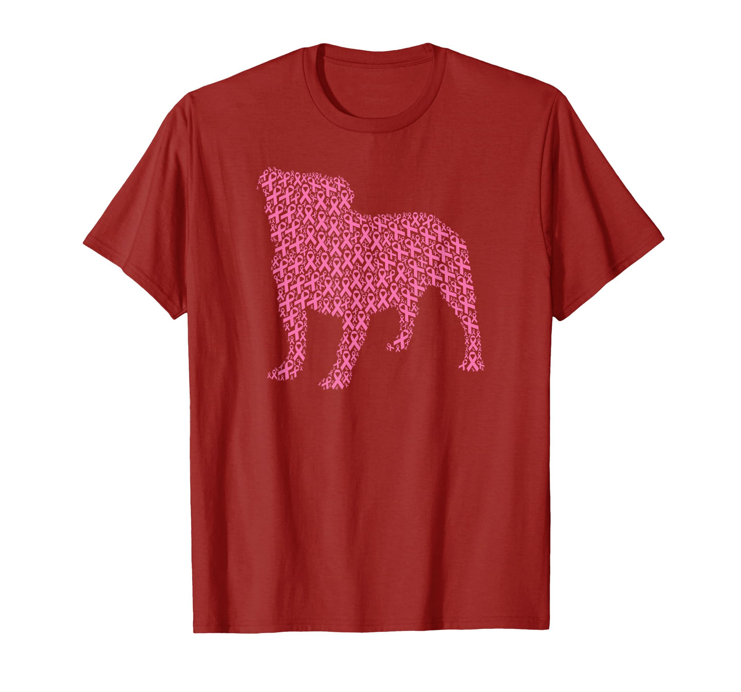 Breast Cancer Awareness Pink Ribbon & Survivor - Bulldog T-Shirt