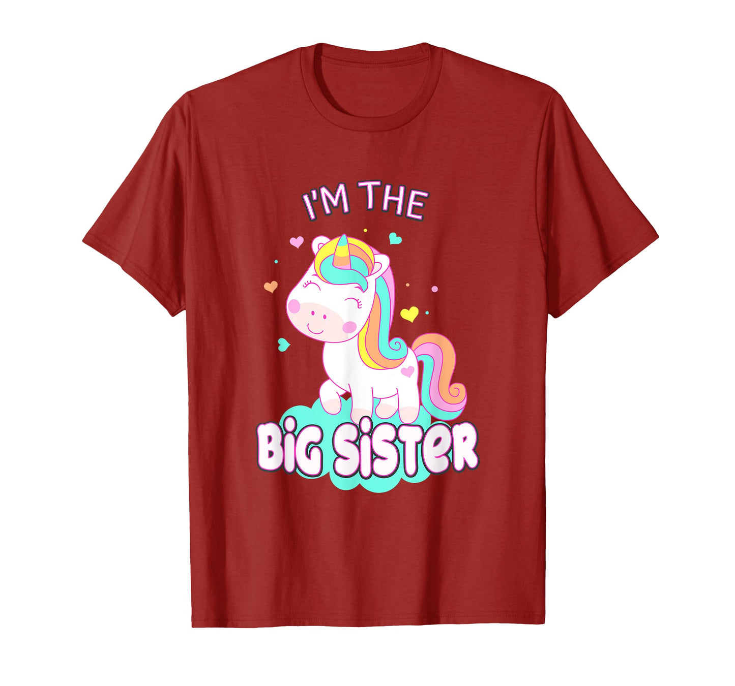 I Am The Big Sister Cute Unicorn Siblings Girls Family T-Shirt