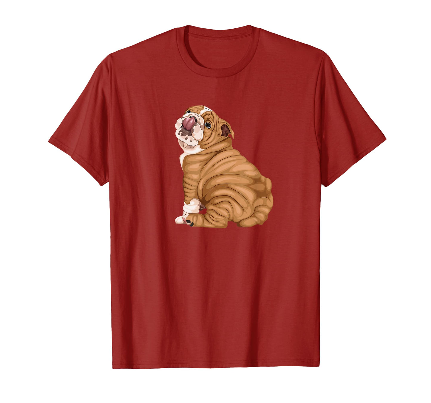 Funny Puppy Art Illustration English Bulldog Owner T-Shirt for Men Women Kids