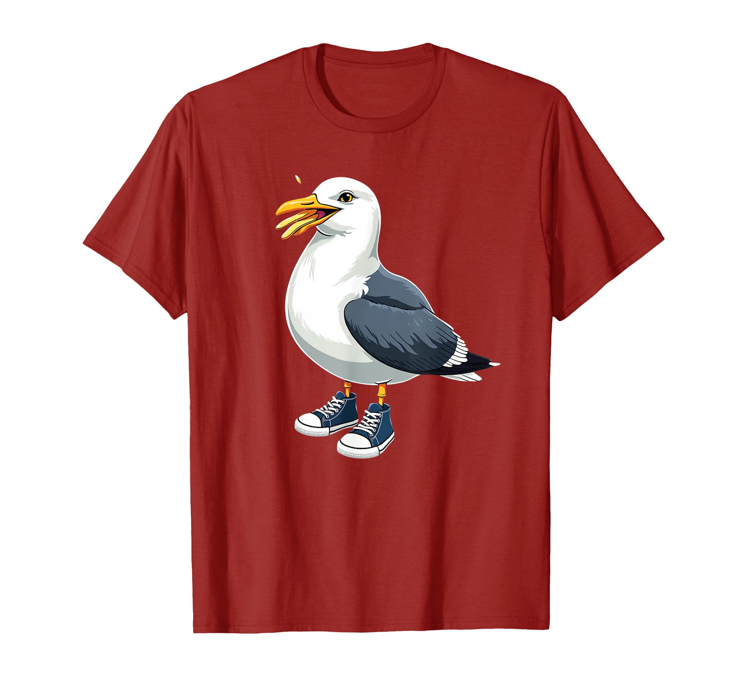 Seagull With Fries And Sneakers Fun T-Shirt