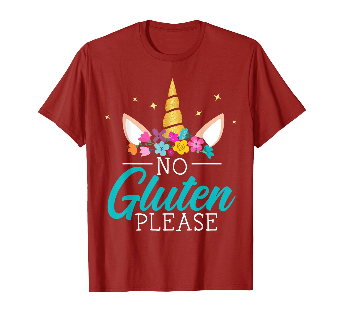 No Gluten Please Unicorn Celiac Disease Awareness Month T-Shirt