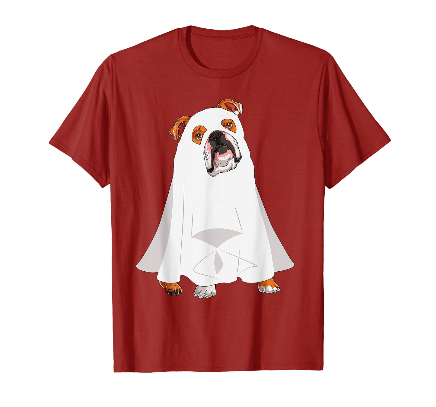 English Bulldog Ghost Pumpkin Halloween Fall Dog Lover Women T-Shirt
