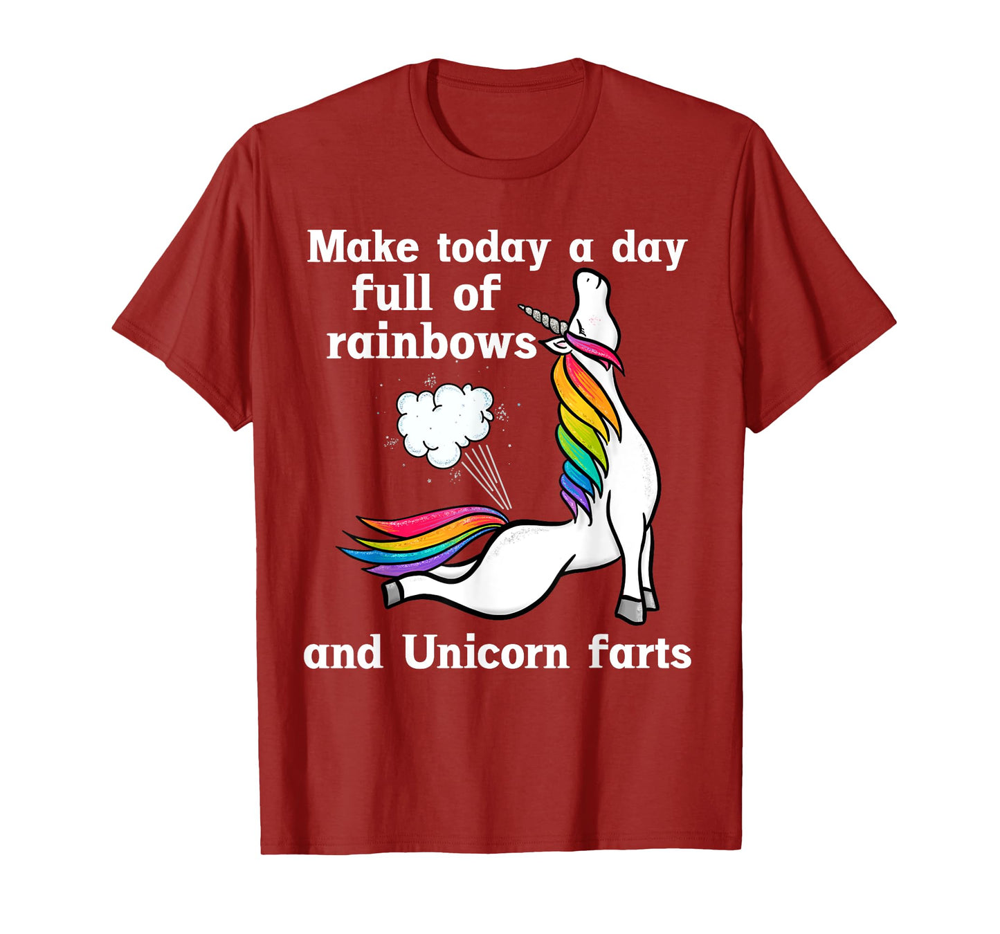 A Day Full Of Rainbows And Unicorn Farts Funny Farting T-Shirt