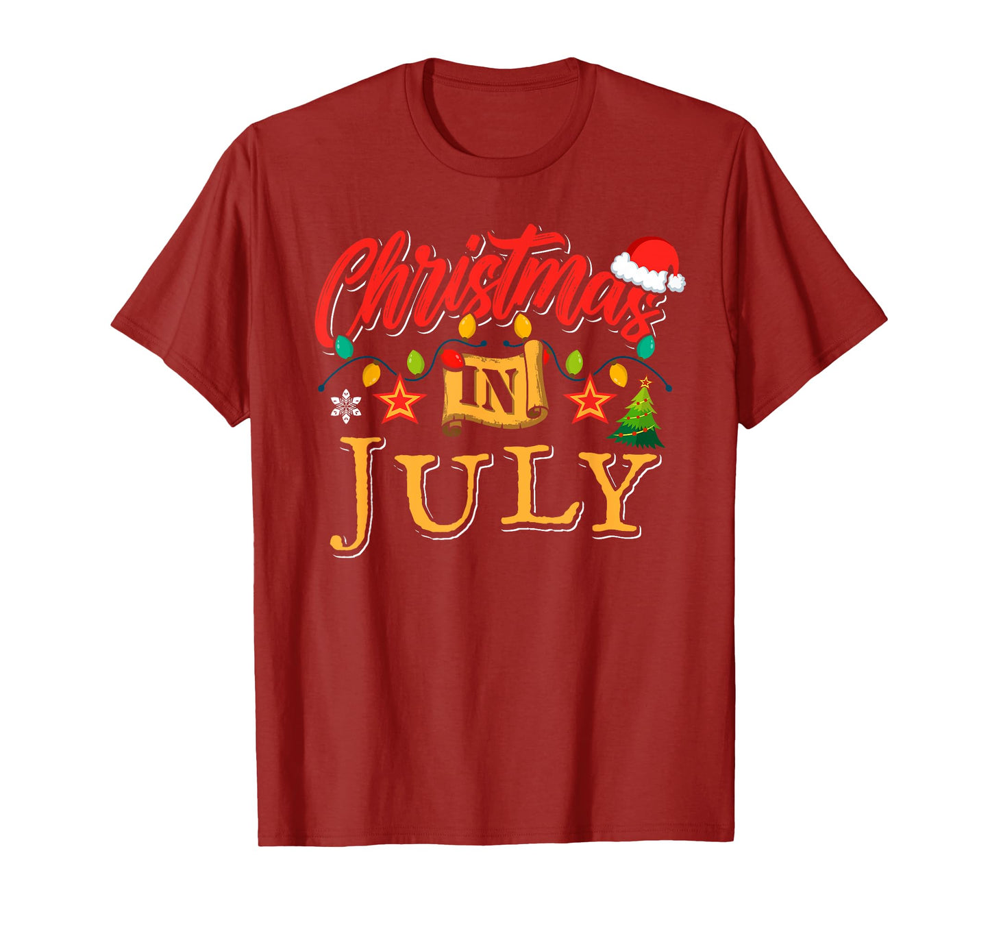 Christmas In July Santa Summer Hawaiian Christmas T-Shirt