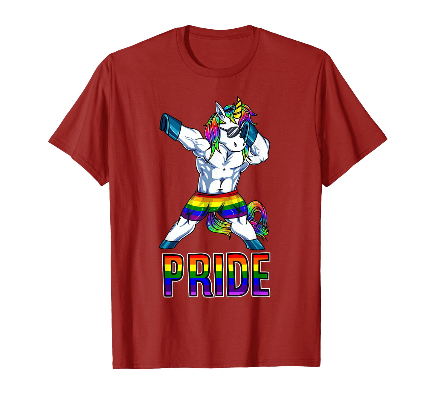 Pride LGBT Bodybuilding Unicorn Muscle Lesbian Gay Gift T-Shirt