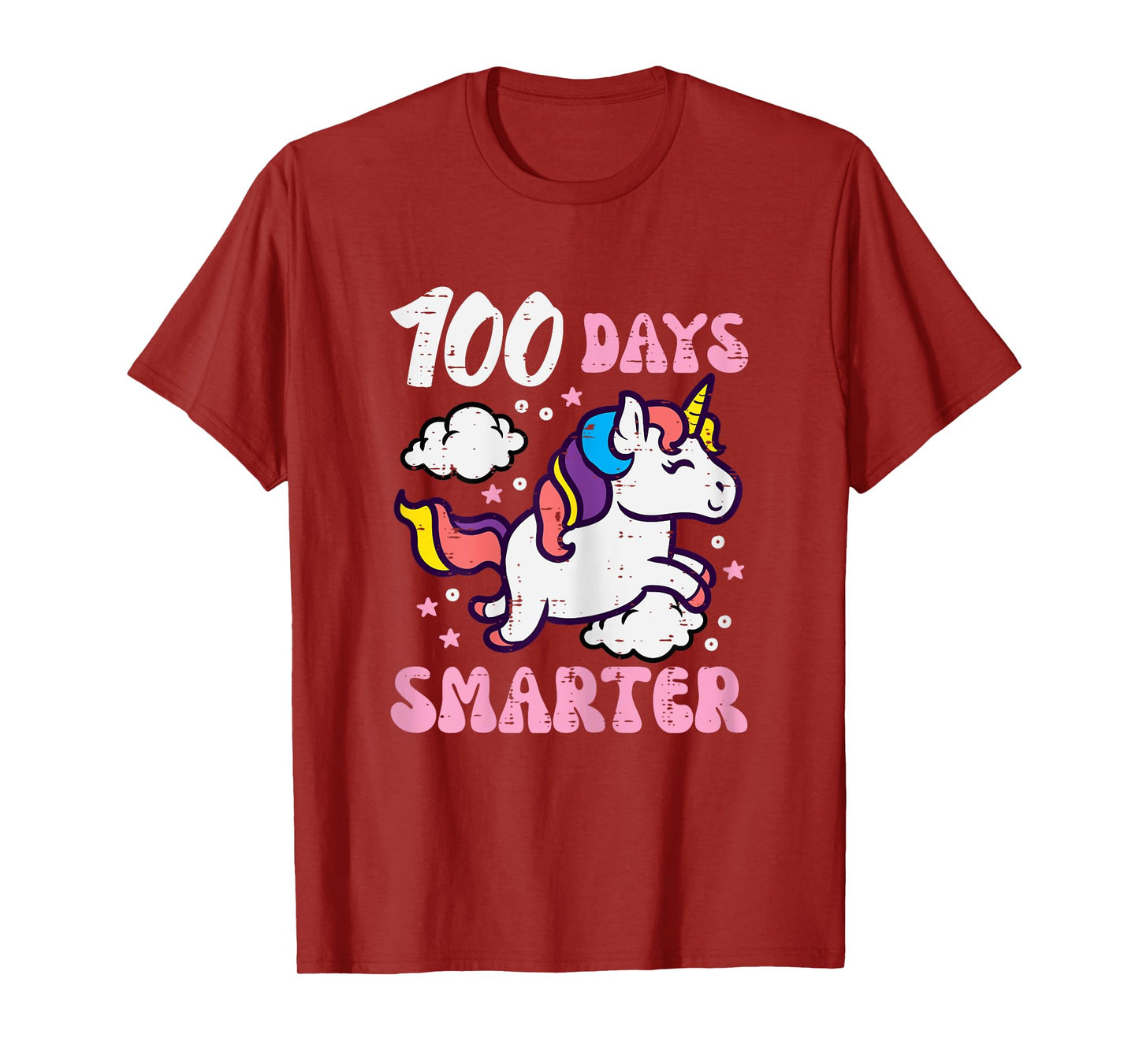 100 Days Smarter Unicorn 100th Day School Toddler Girls Kids T-Shirt