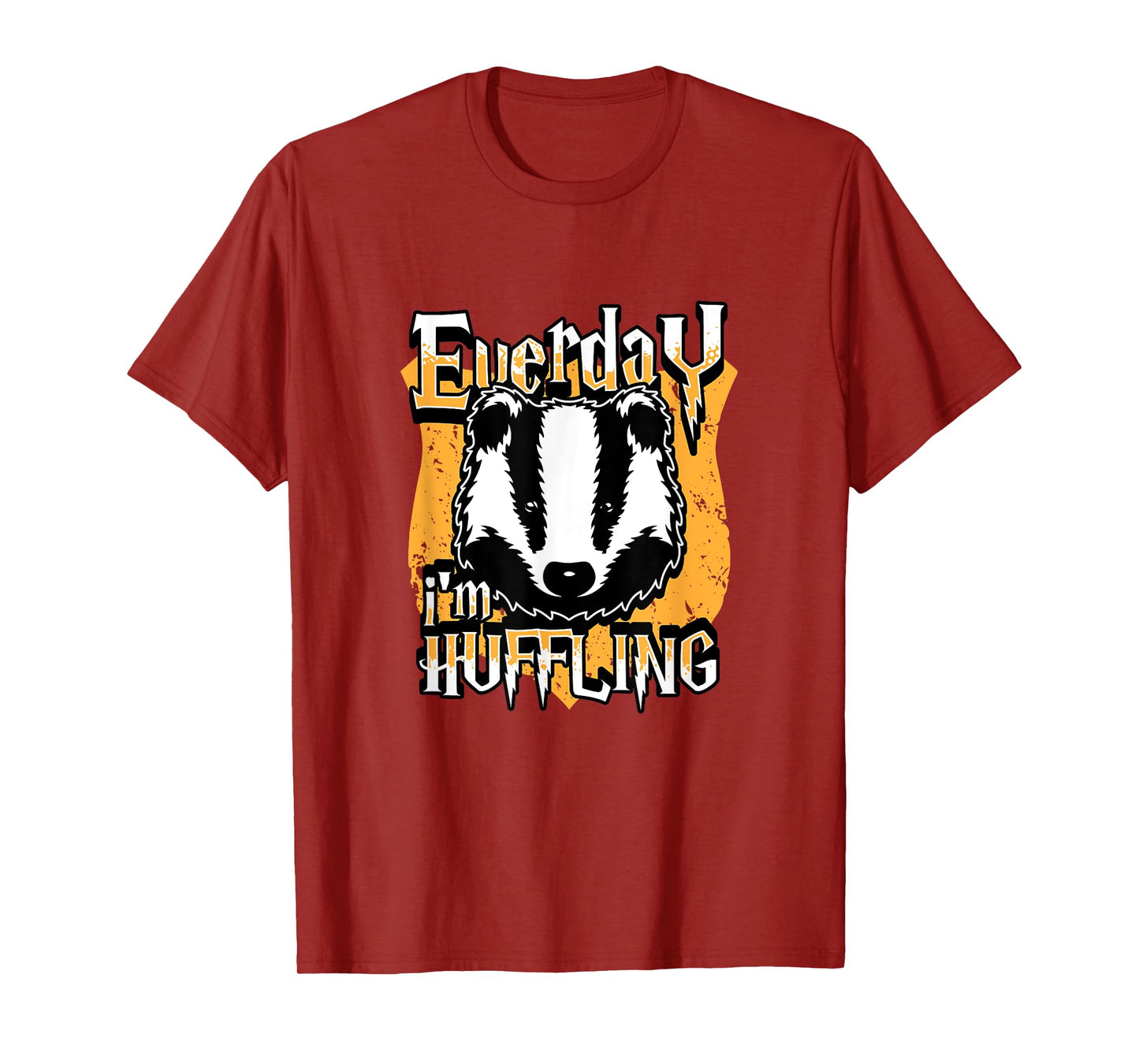 Funny Everyday I'm Huffling Badger Animal Graphic T-shirt T-Shirt