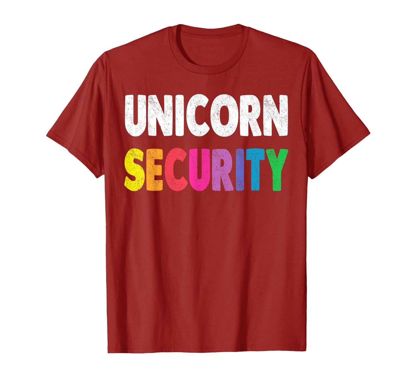 Halloween Dad Mom Daughter Adult Costume Unicorn Security T-Shirt