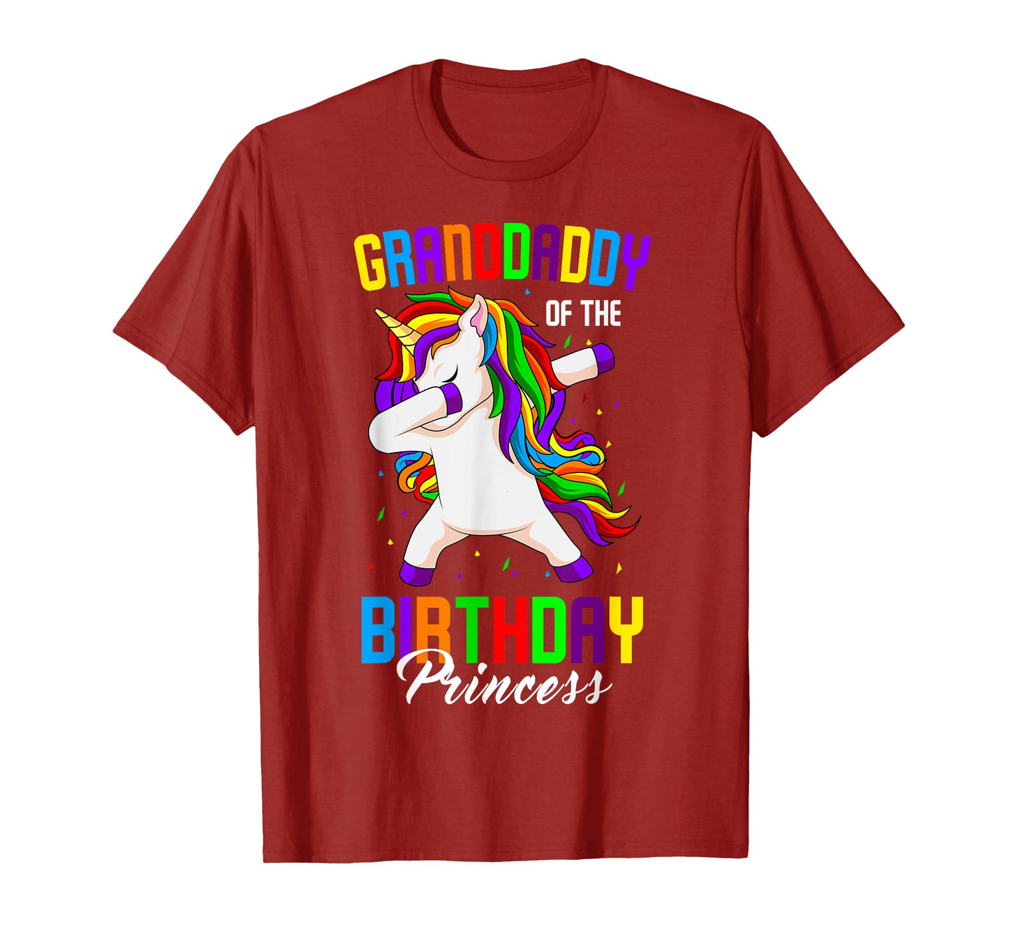 Granddaddy of the Birthday Princess Unicorn Dabbing Party T-Shirt