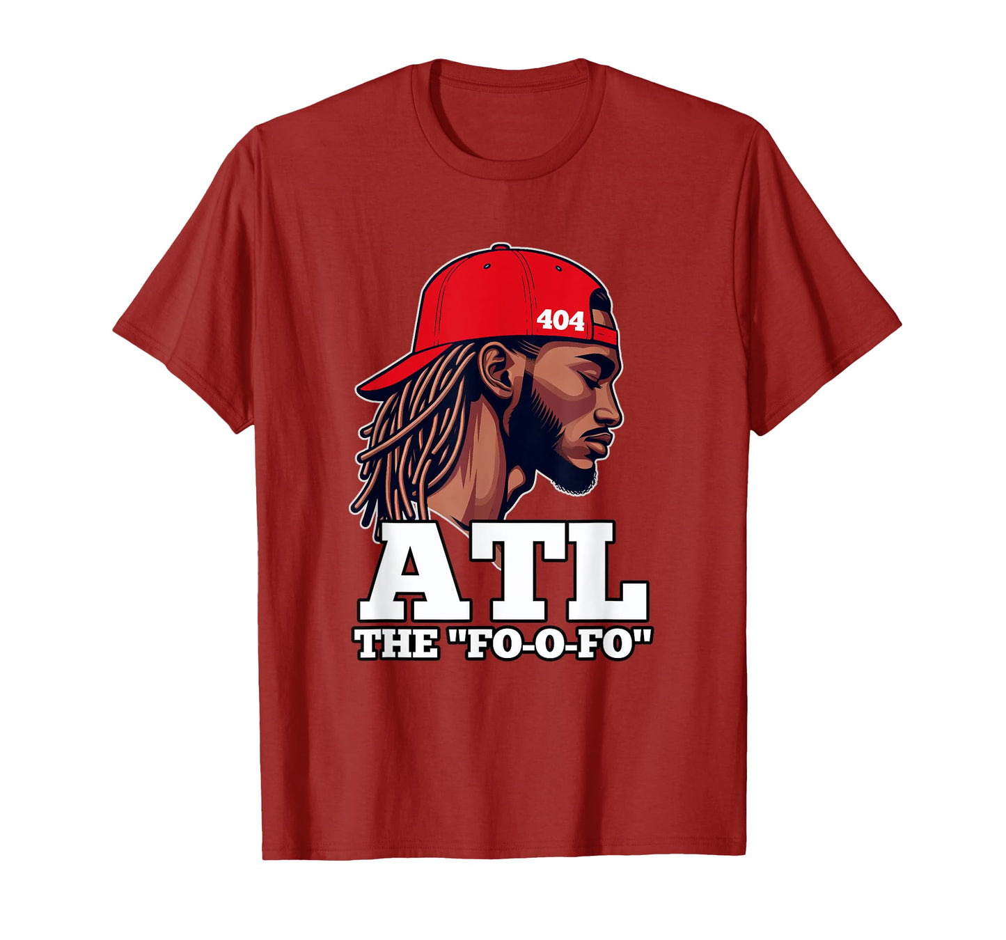 404 Atlanta ATL Black Man With Hat and Locs T-Shirt