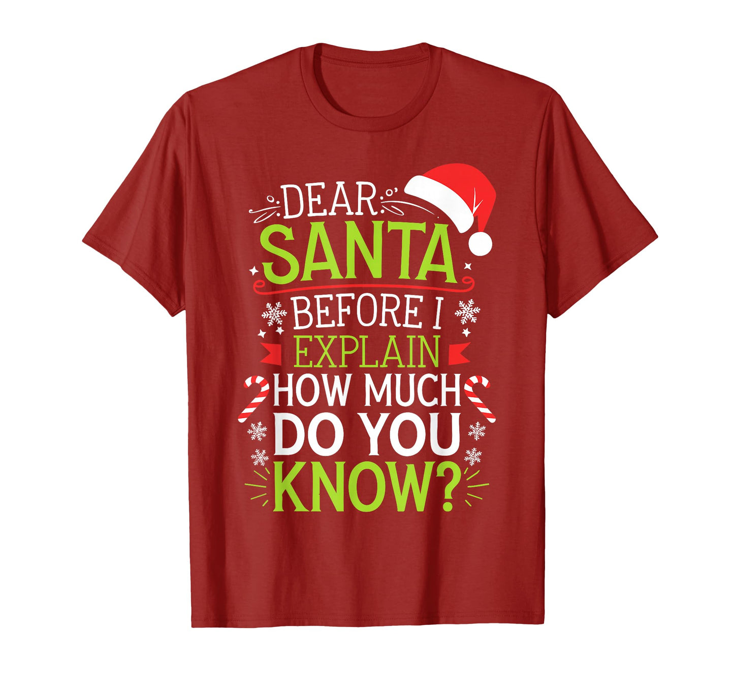 Dear Santa Before I Explain How Much Do You Know Shirt XMas T-Shirt