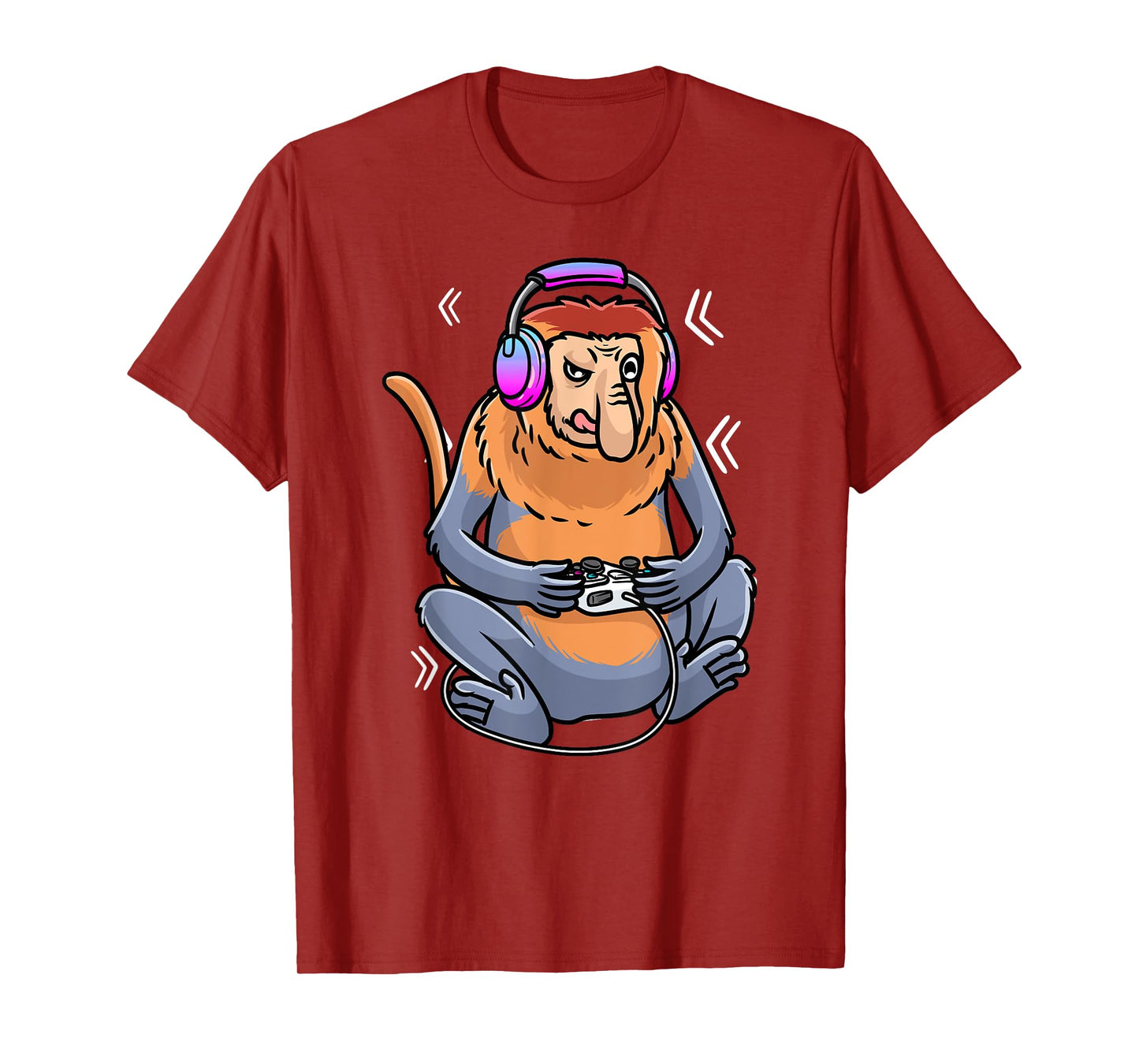 Proboscis Monkey Video Game Gaming Gamer Long-Nosed Monkey T-Shirt