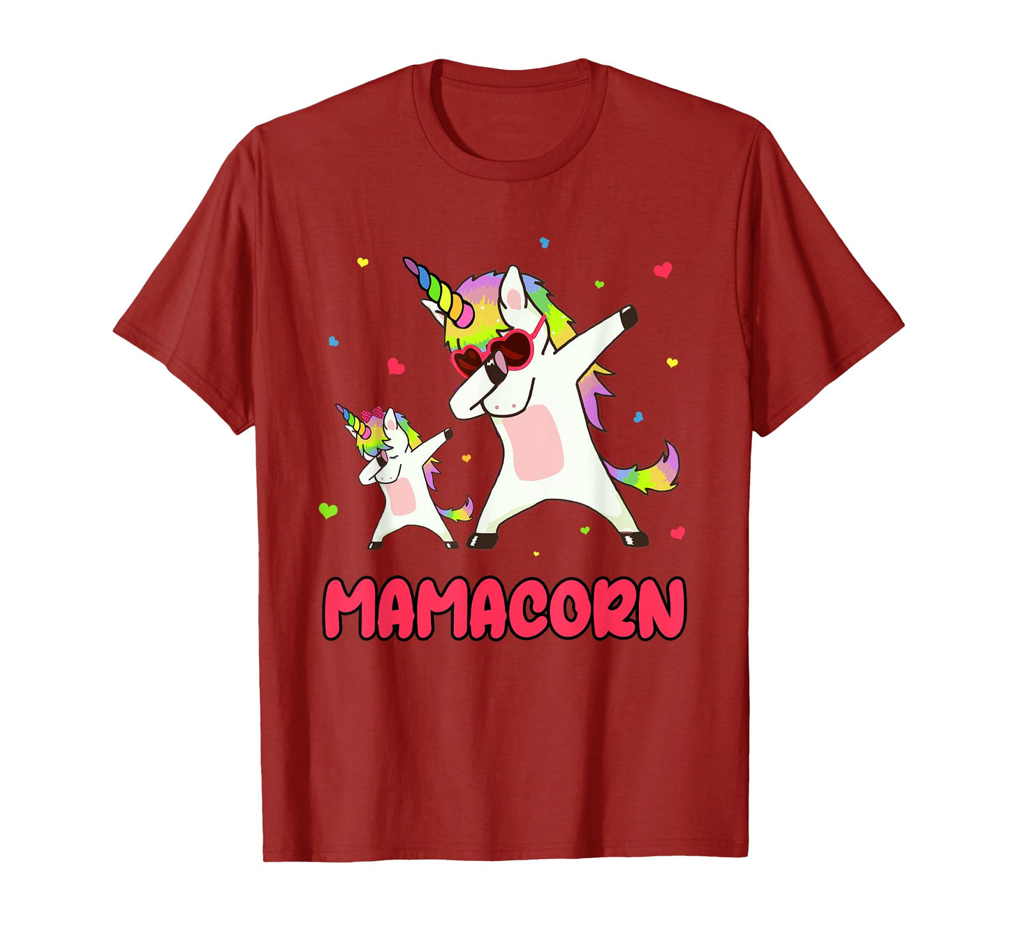 Mamacorn Dabbing Unicorn Mom Unicorn Girl Mommy Birthday T-Shirt