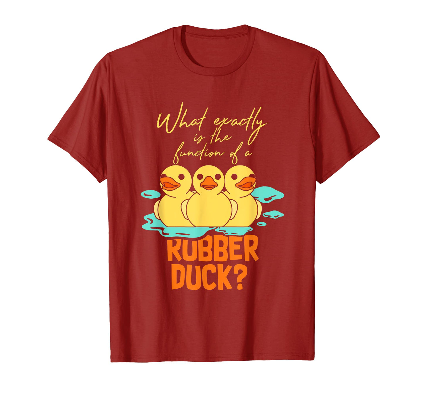 Rubber Duck Funny Animal Gift Idea Unisex-Kids T-Shirt Black Small Classic Fit Short Sleeve Crew Neck T Back All Seasons