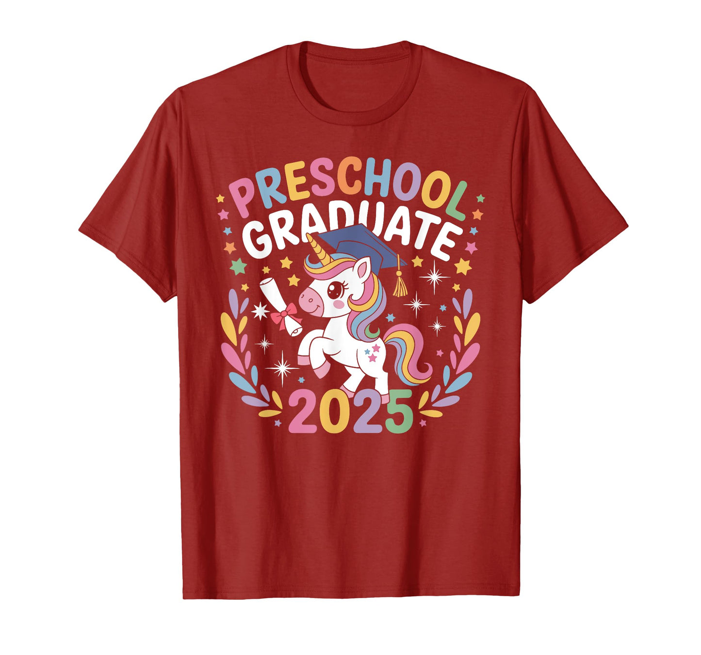 Preschool Graduation 2025 Unicorn Pre-k Graduate Kids Girls T-Shirt