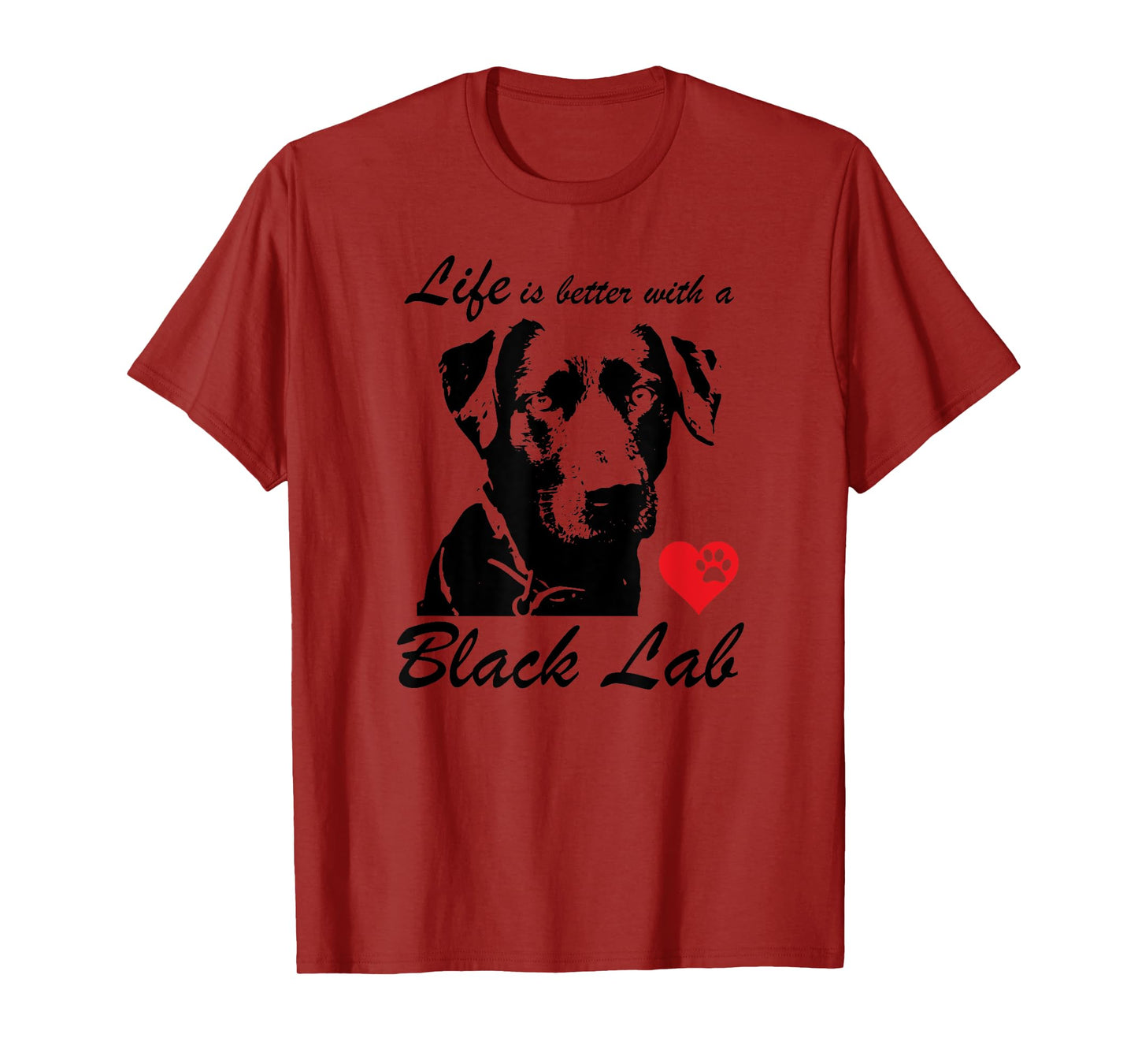 Black Lab Dog Face K9 I Love My Black Lab Dog Lovers Gift Men Women Kids T-Shirt