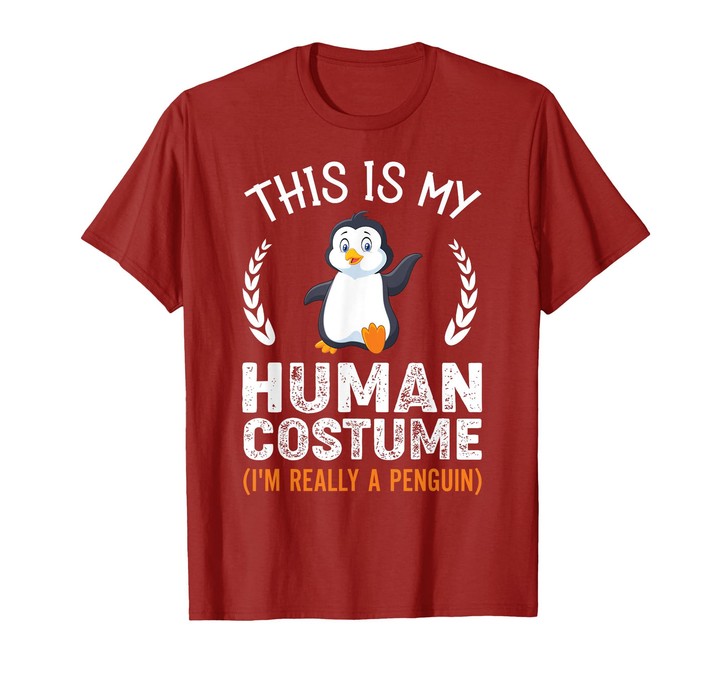This Is My Human Costume I'm Really A Penguin Funny Costume T-Shirt