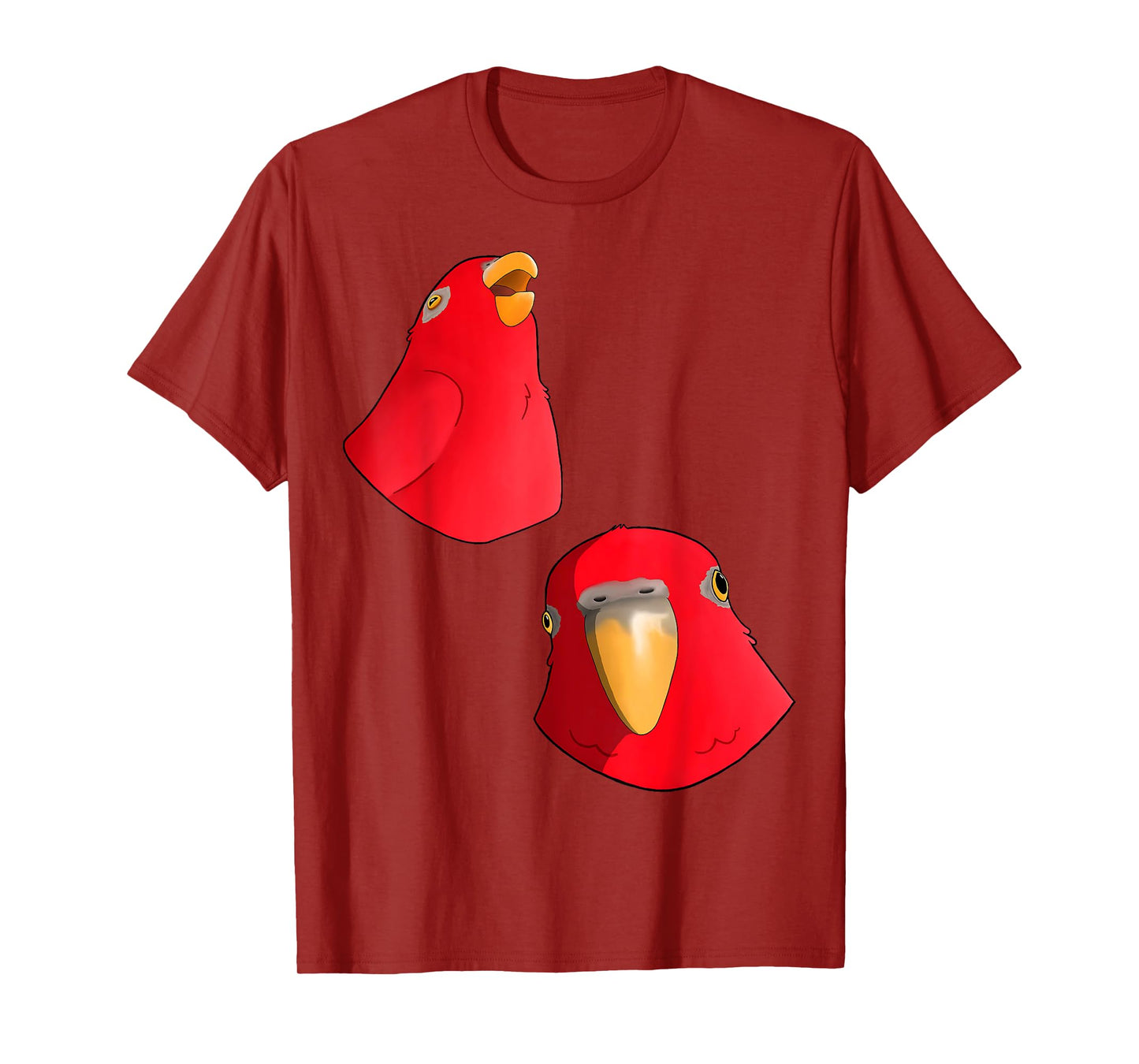 Red Birb - Bird Laughing Then Staring wuewuewue T-Shirt