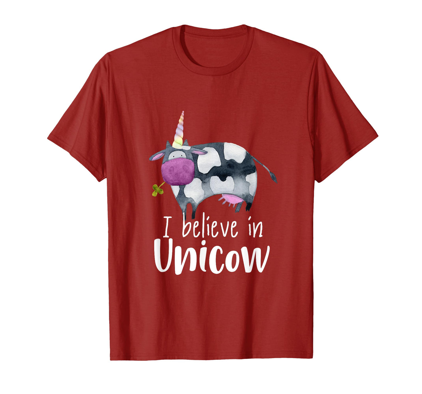 Unicorn Funny Cow I believe in Unicow tea T-Shirt