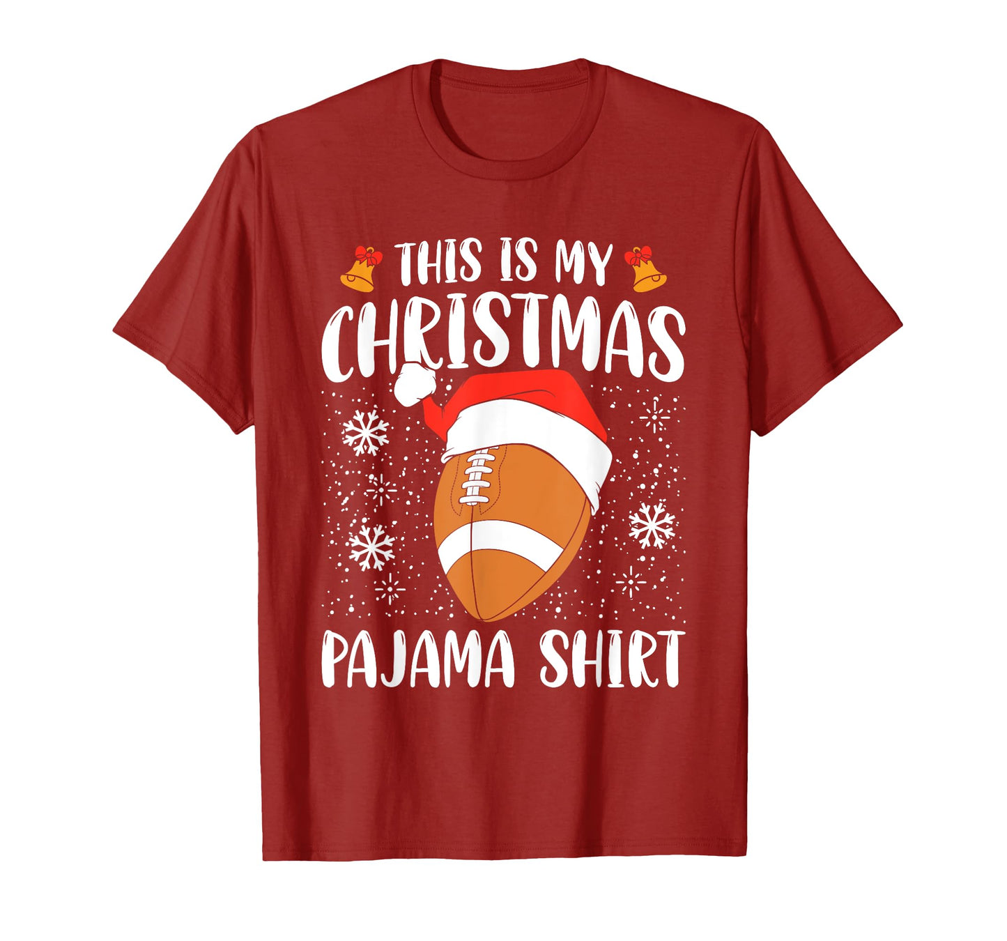 This Is My Christmas Pajama Shirt Football Xmas Sports T-Shirt