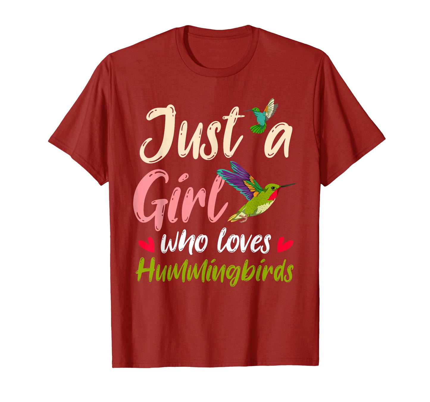 Just A Girl Who Loves Hummingbirds Bird Women Hummingbird T-Shirt