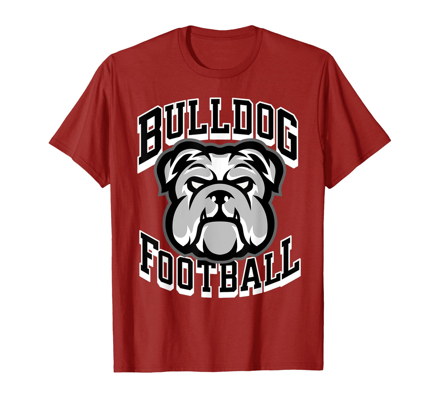 Bulldogs Football Game Day Print Mom Dad Black T-Shirt