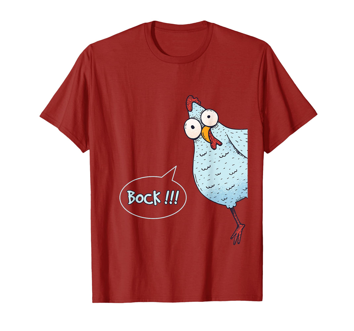 Chicken Looking Around The Corner - Bock T-Shirt
