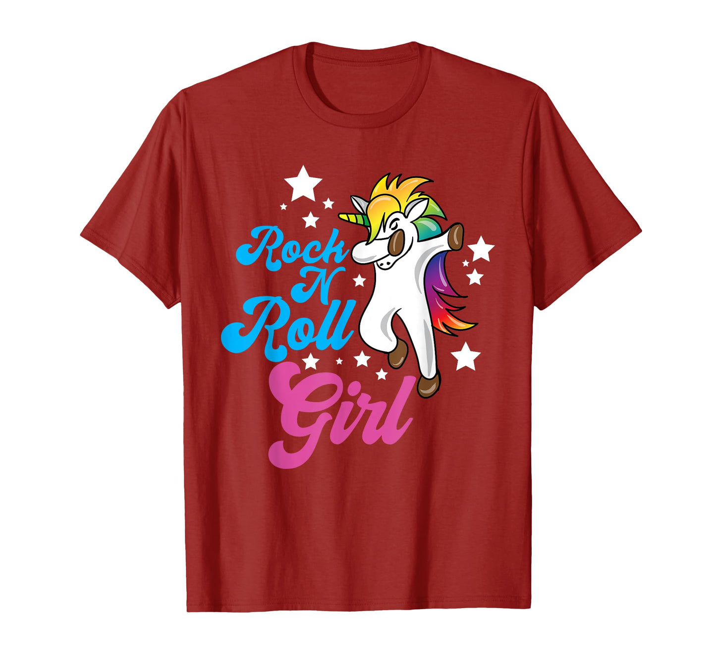 Funny Unicorn Rock n Roll Girl Shirt Rockin Musician Gift T-Shirt