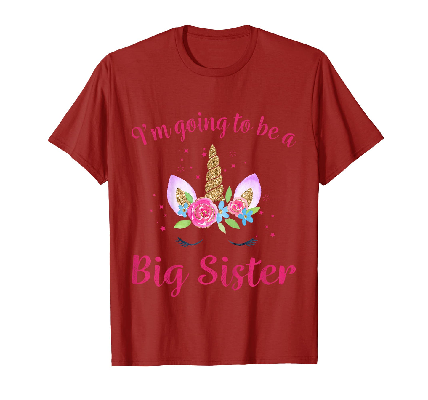 Kids Big Sister Unicorn I'm Going to be a Big Sister T-Shirt