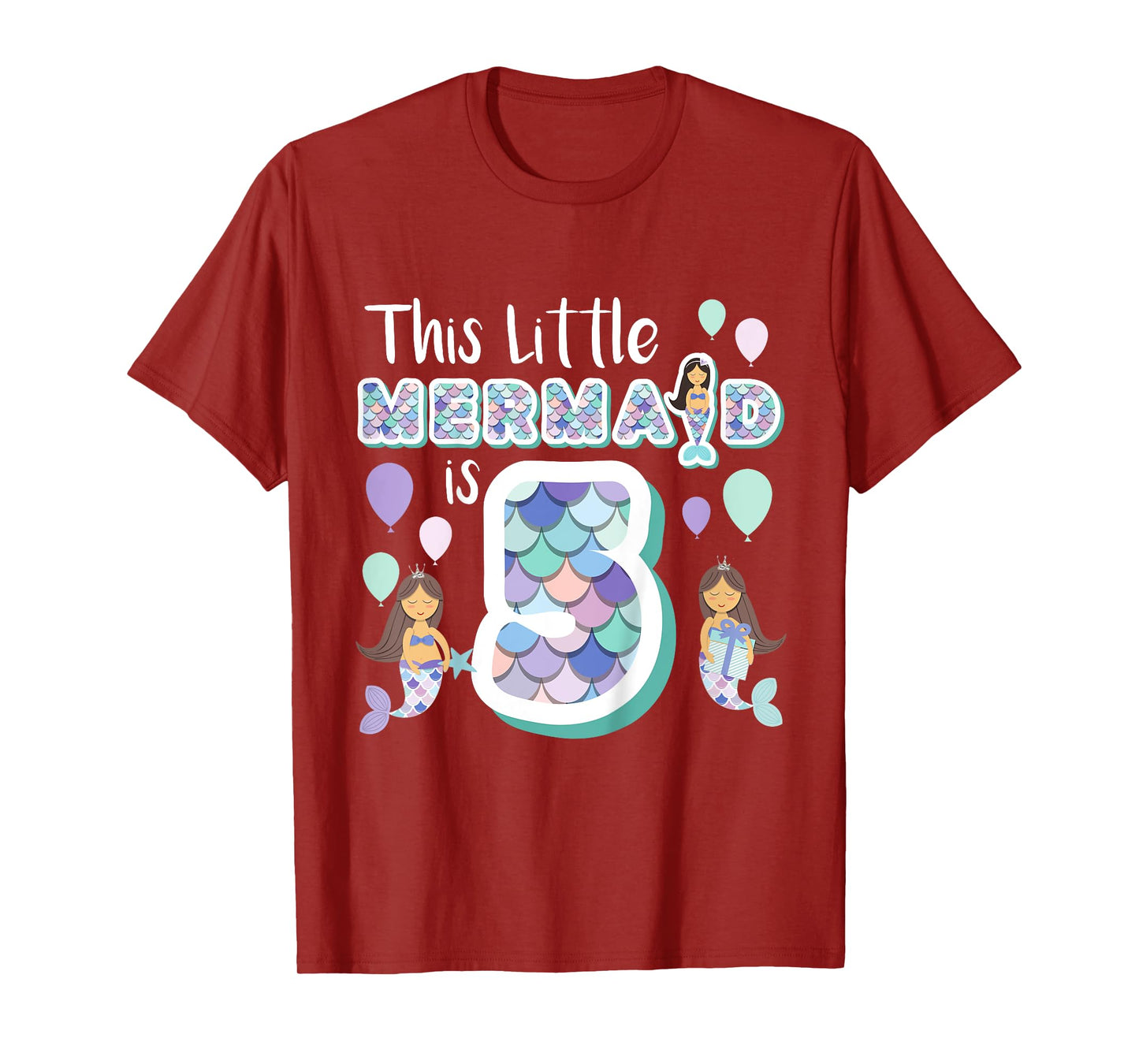 5 Year Old Mermaid Birthday Party Theme Girl 5th Girls Gift T-Shirt
