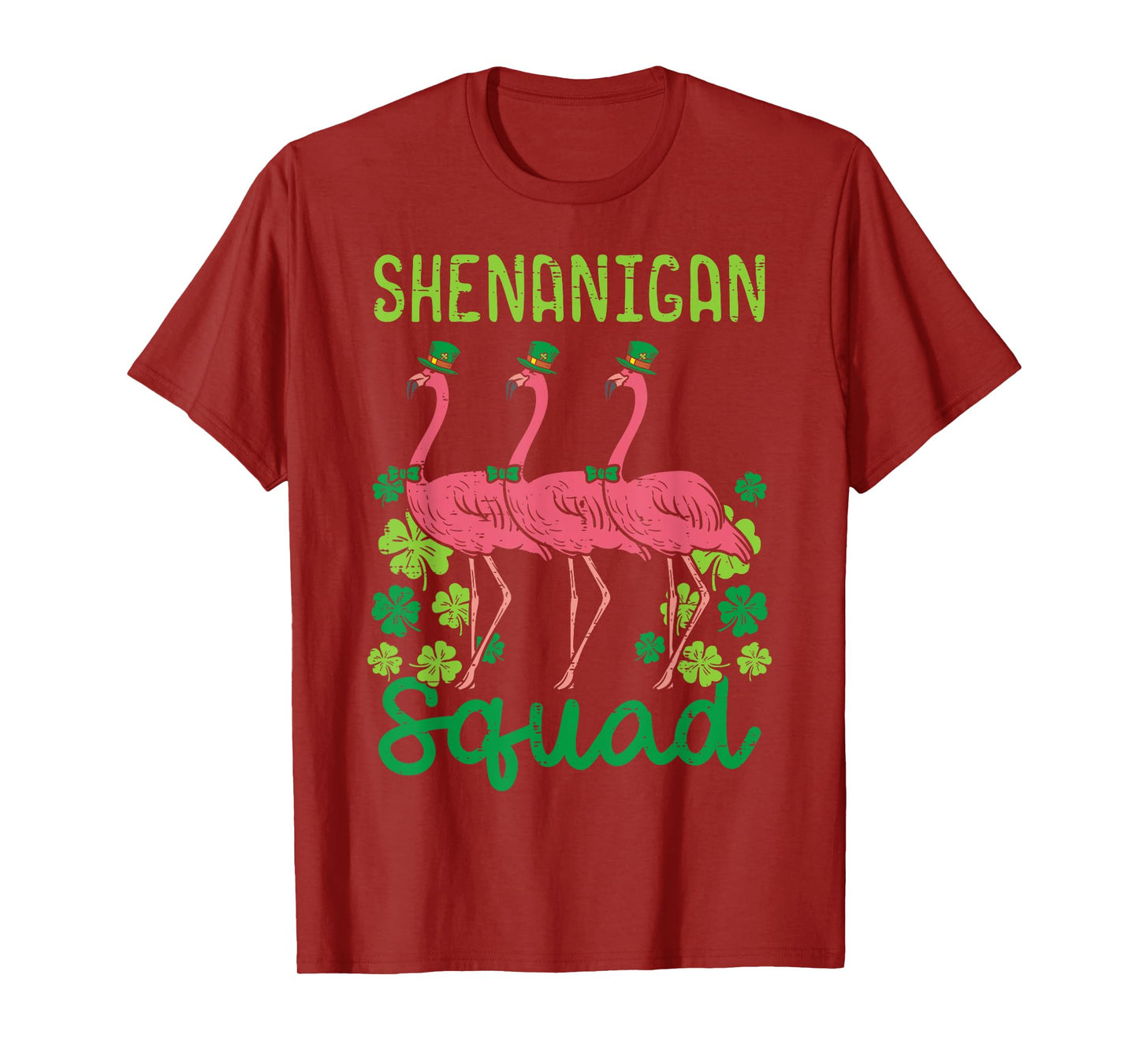 Shenanigan Squad Flamingo Cute St Patricks Day Bird Animal T-Shirt